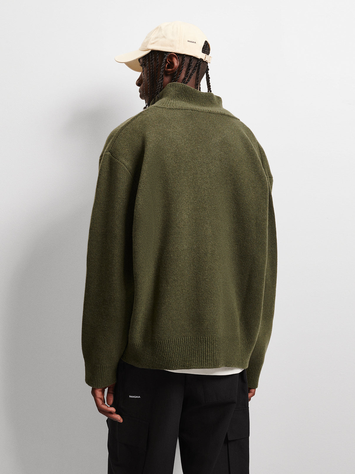Men's Green Recycled Cashmere Zip Up Sweater | Pangaia