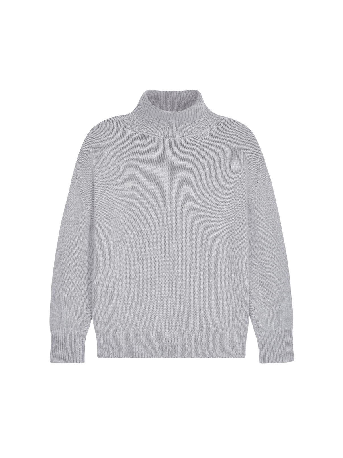 Men's Recycled Cashmere Turtleneck Sweater - Grey Marl - Pangaia