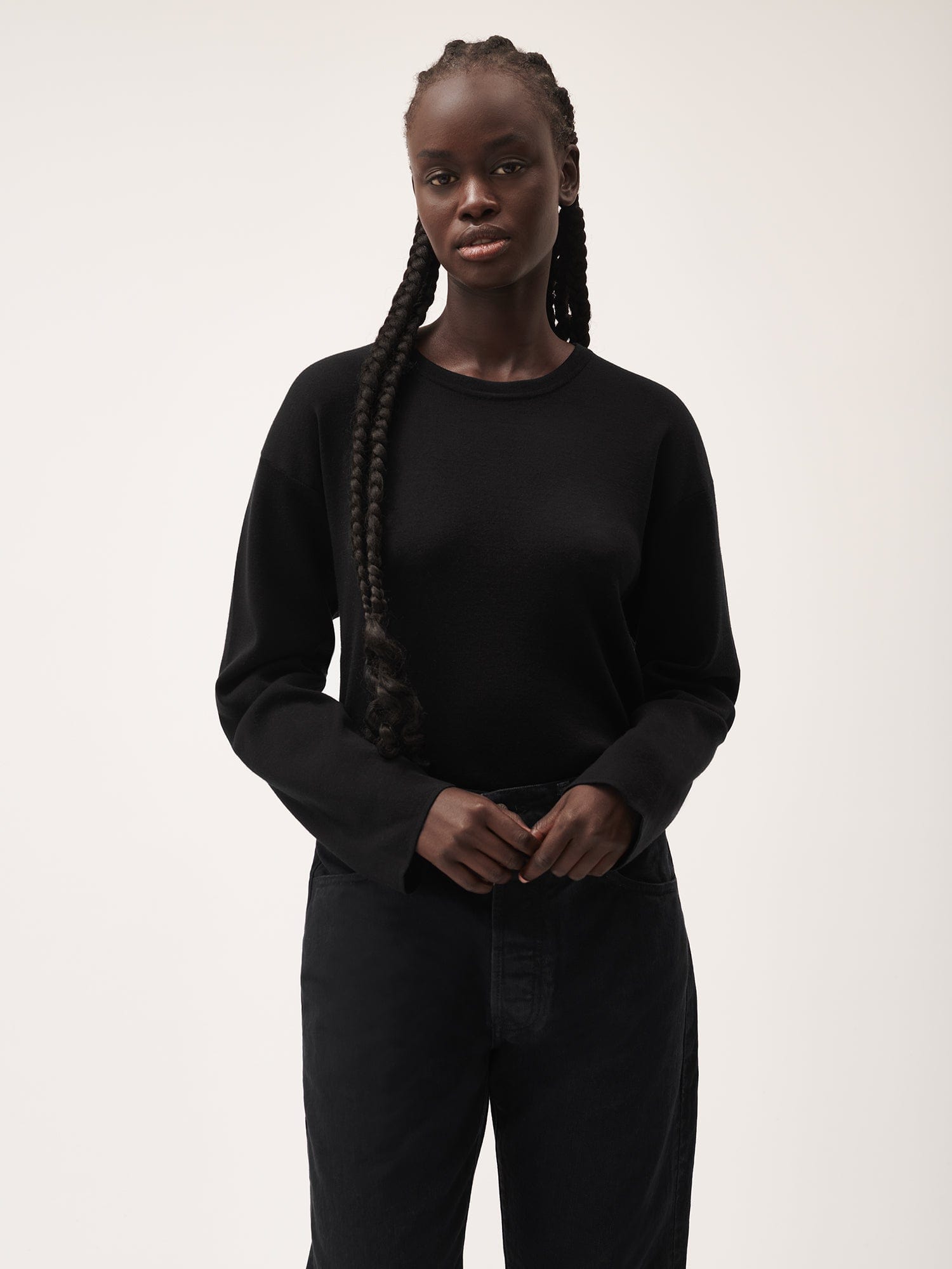 Regenerative Merino Wool Sweater - Black - Pangaia