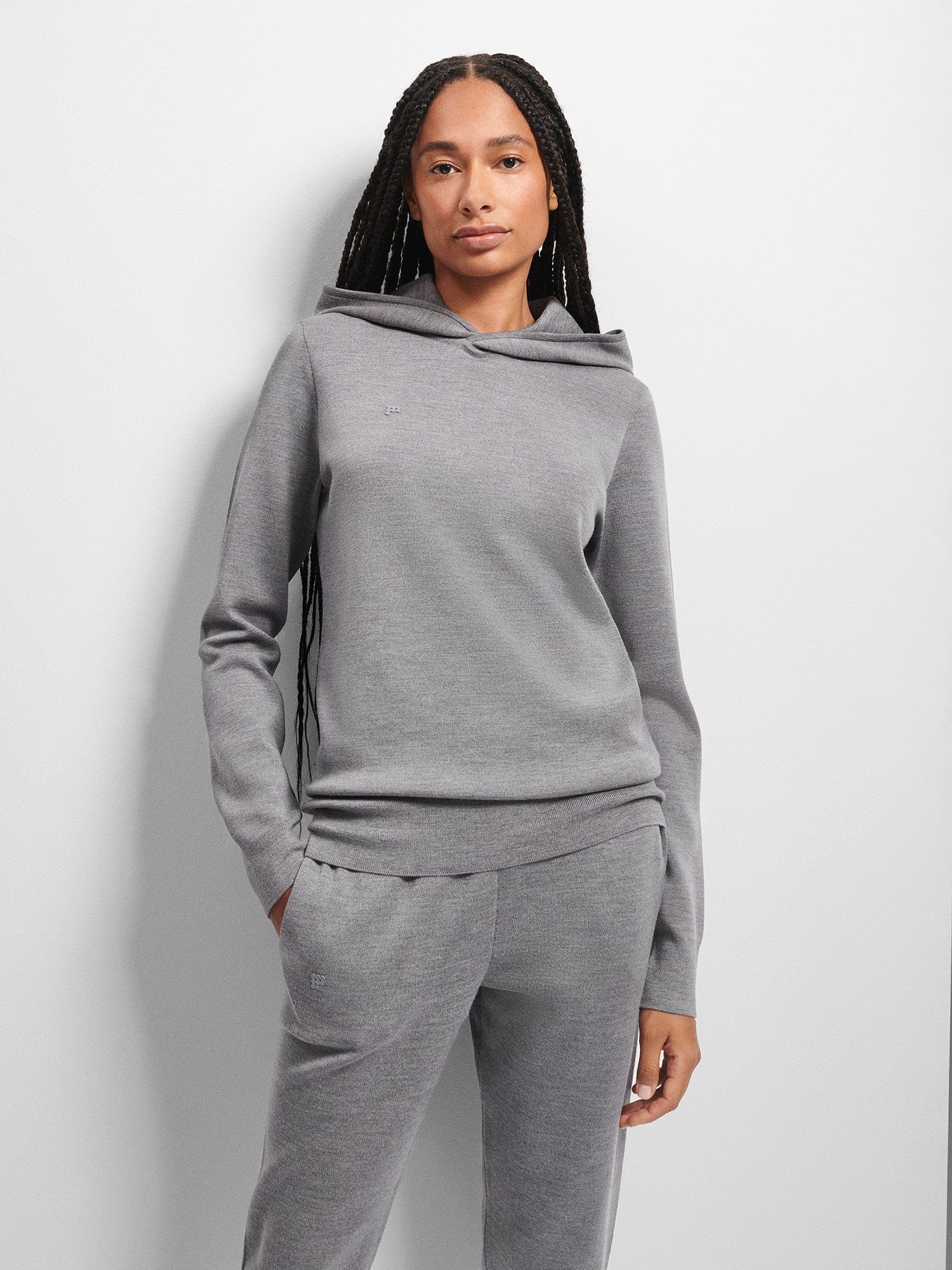 Marl grey hoodie hot sale