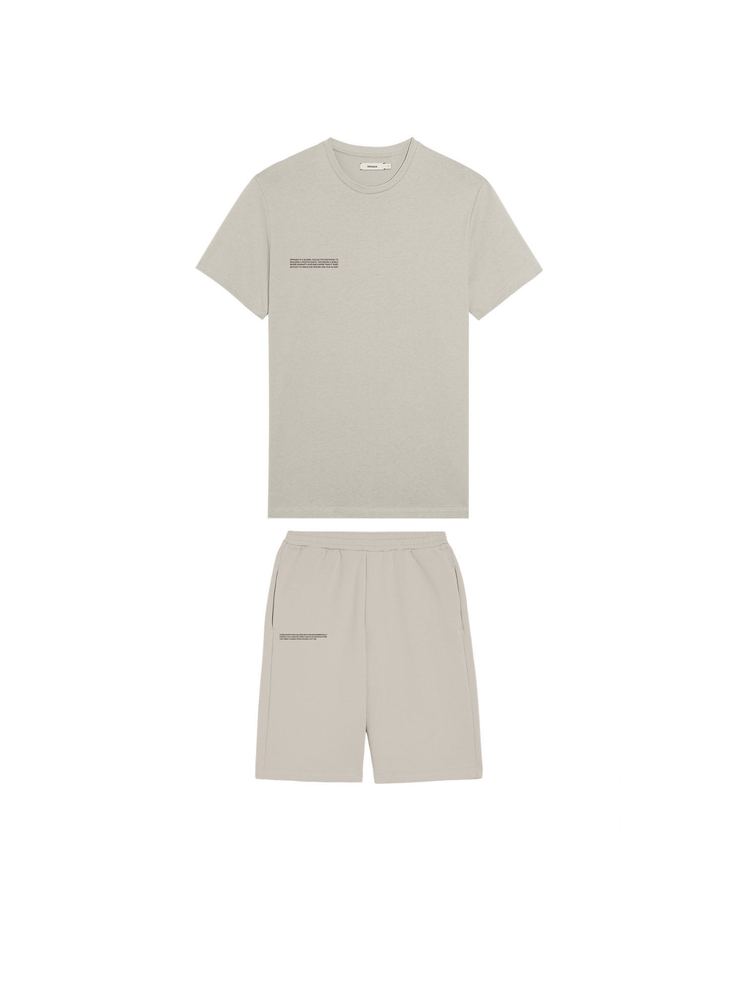 Mens 365 T-shirt and Long Shorts Bundle—Stone