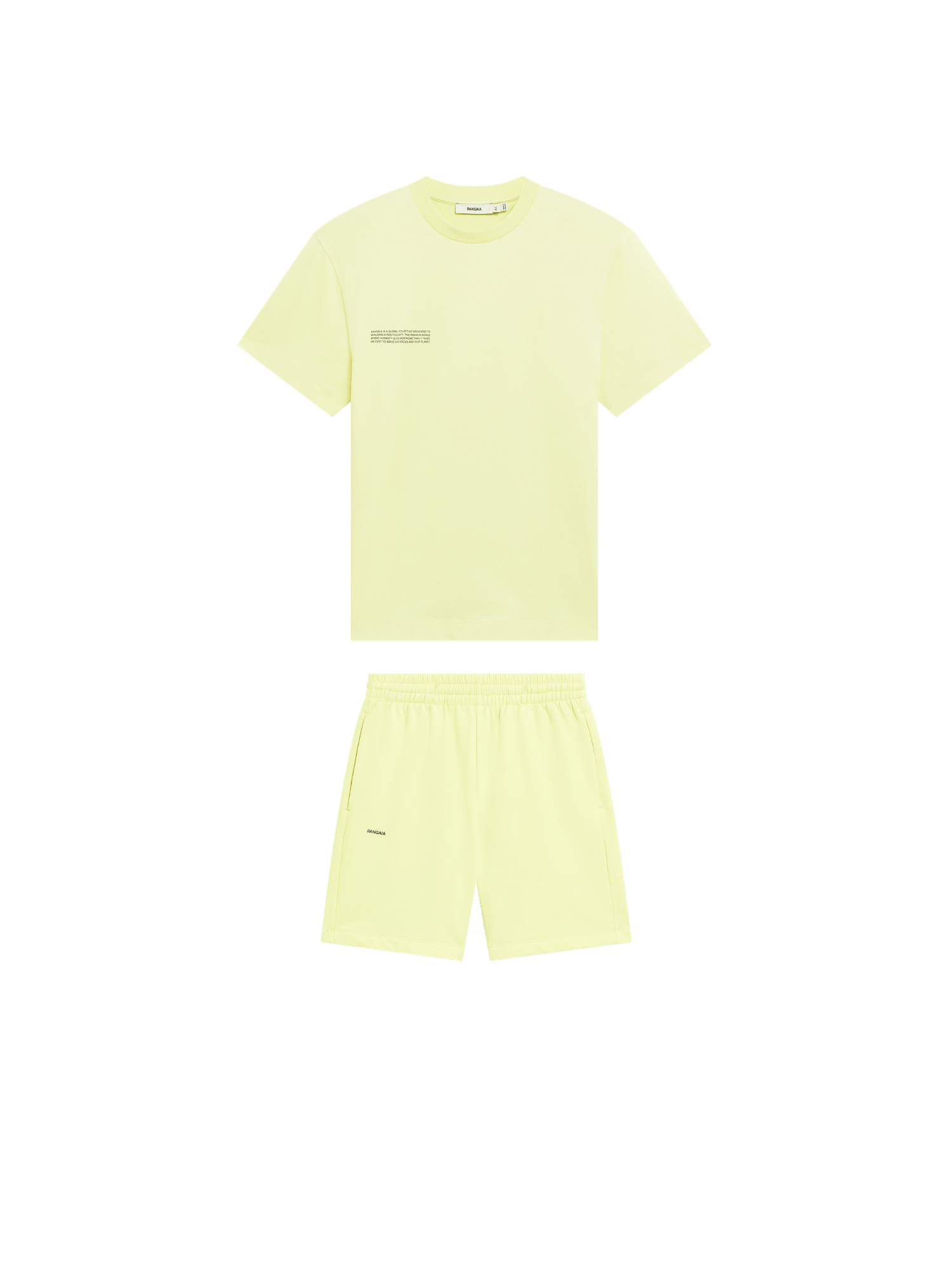 Mens 365 T-shirt and Mid-Length Shorts Bundle—Soft Lime