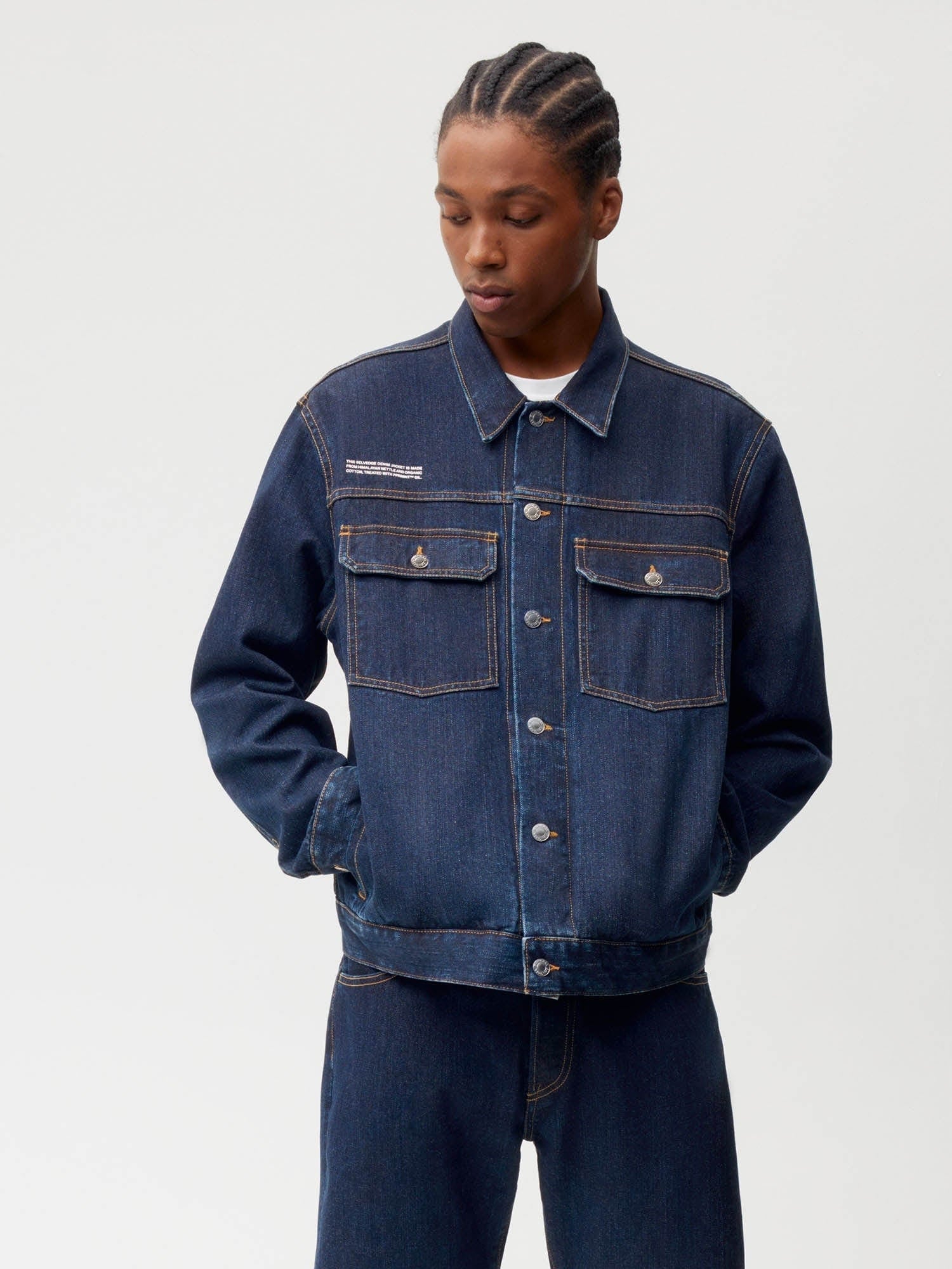 Nettle Denim Jacket Rinse Wash Male W