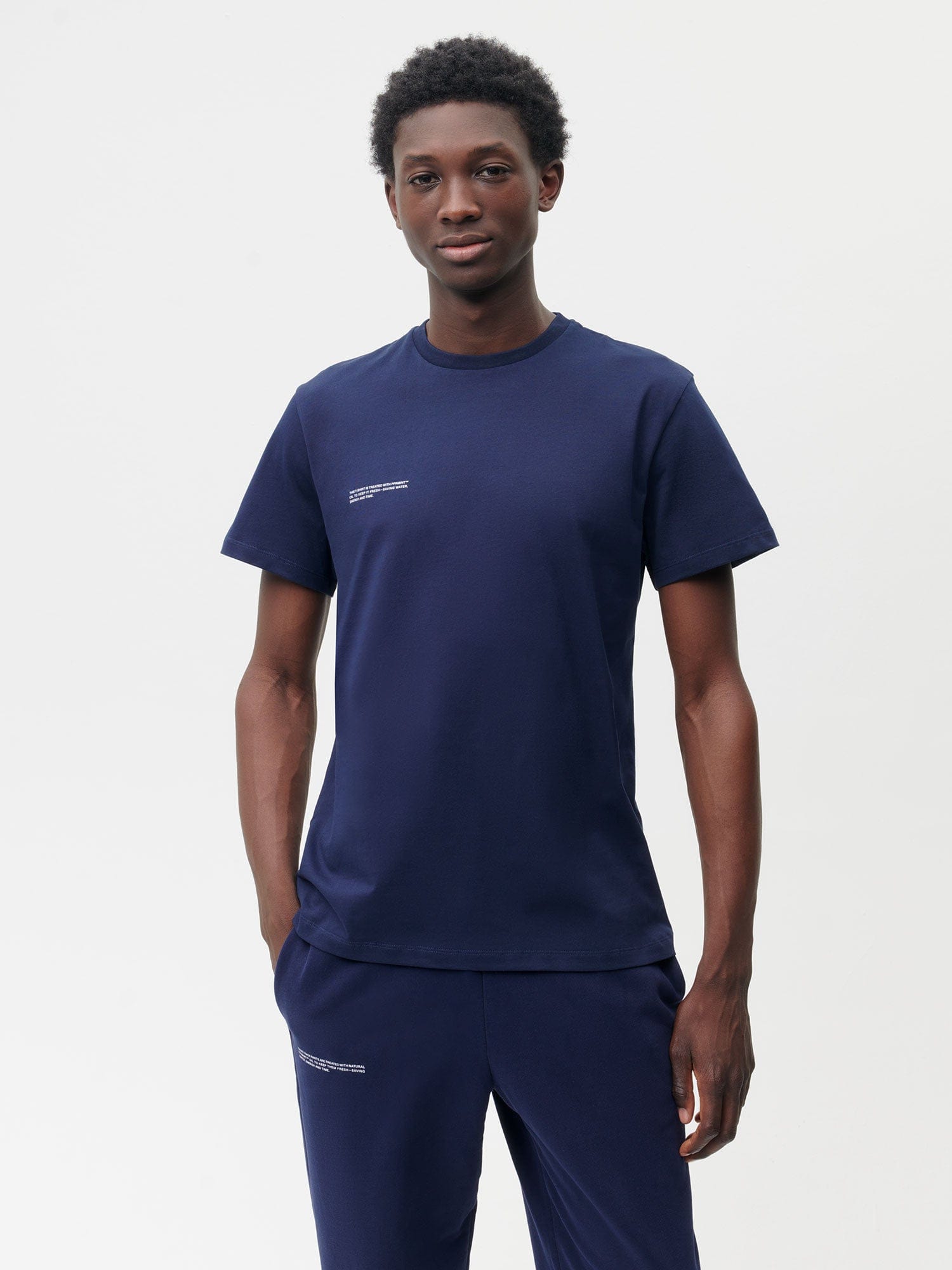 Organic Cotton T-shirt With C-fiber™ Core - Navy Blue - Pangaia