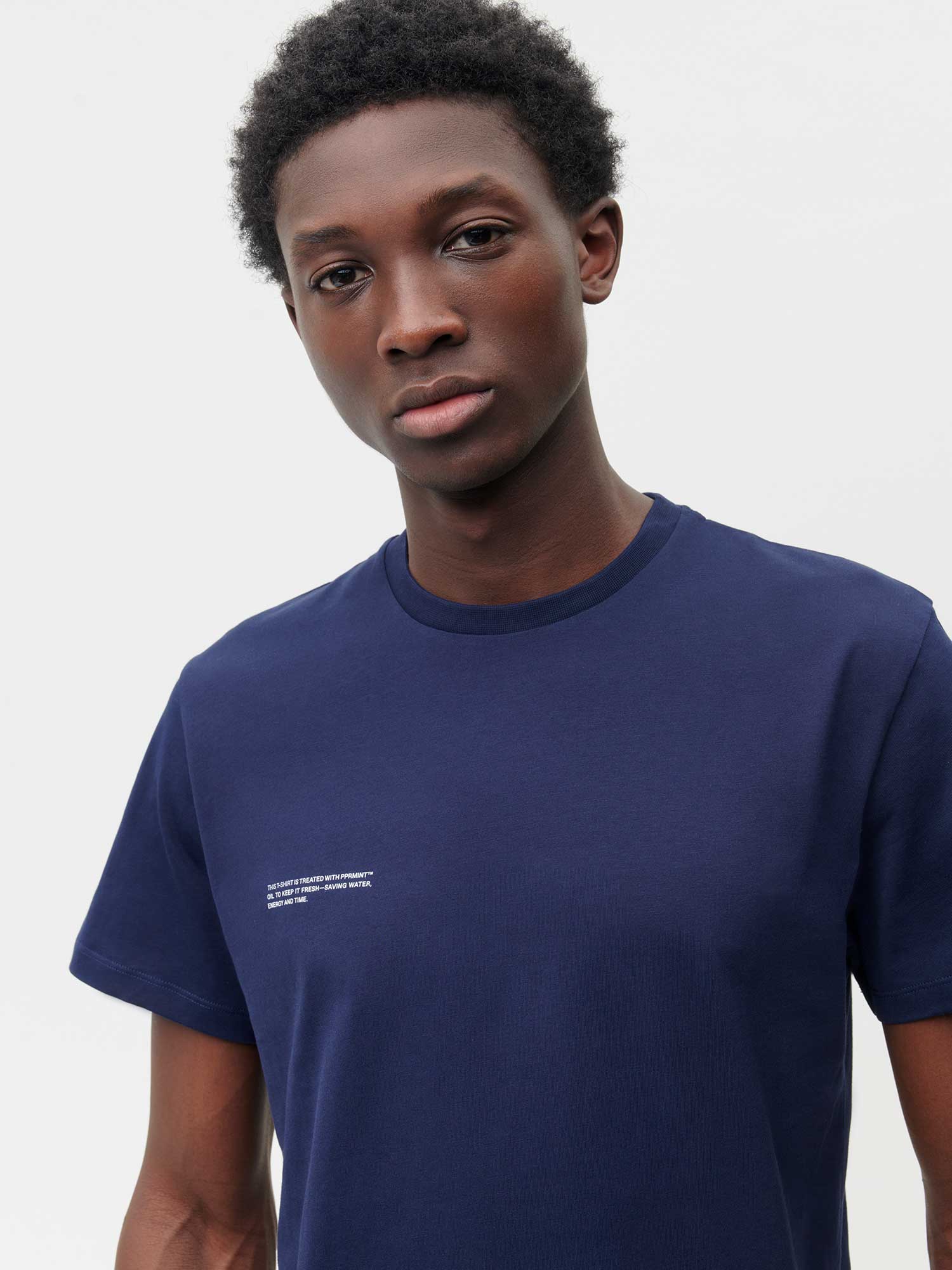 Organic Cotton T Shirt With C Fiber™ Core Navy Blue Pangaia