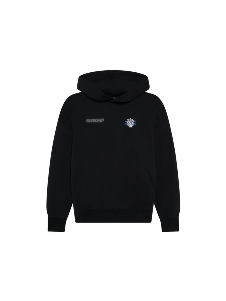 Womens Coral Gardeners Midweight Hoodie—Black