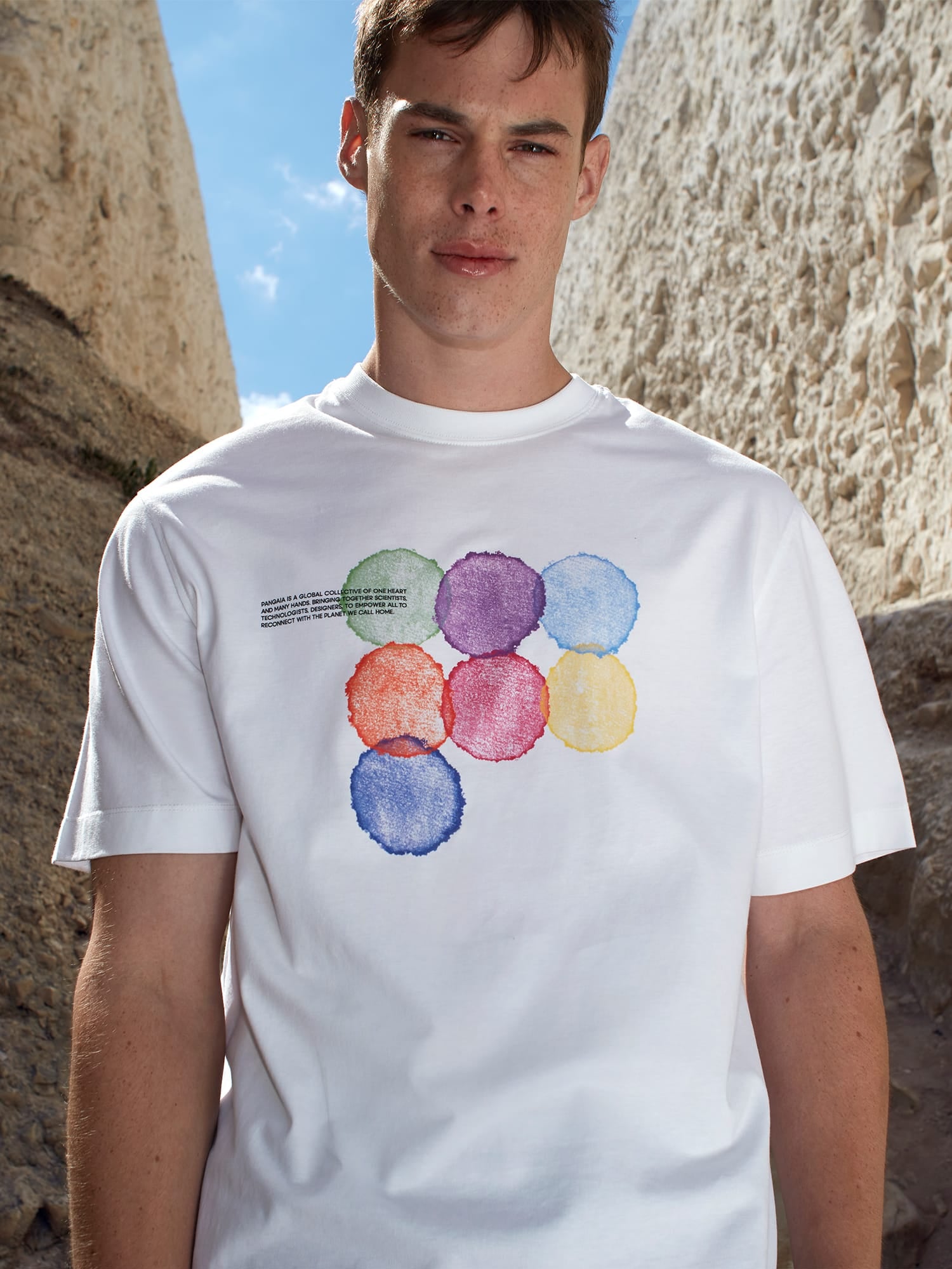Mens Midweight T-Shirt Seven Circles—White
