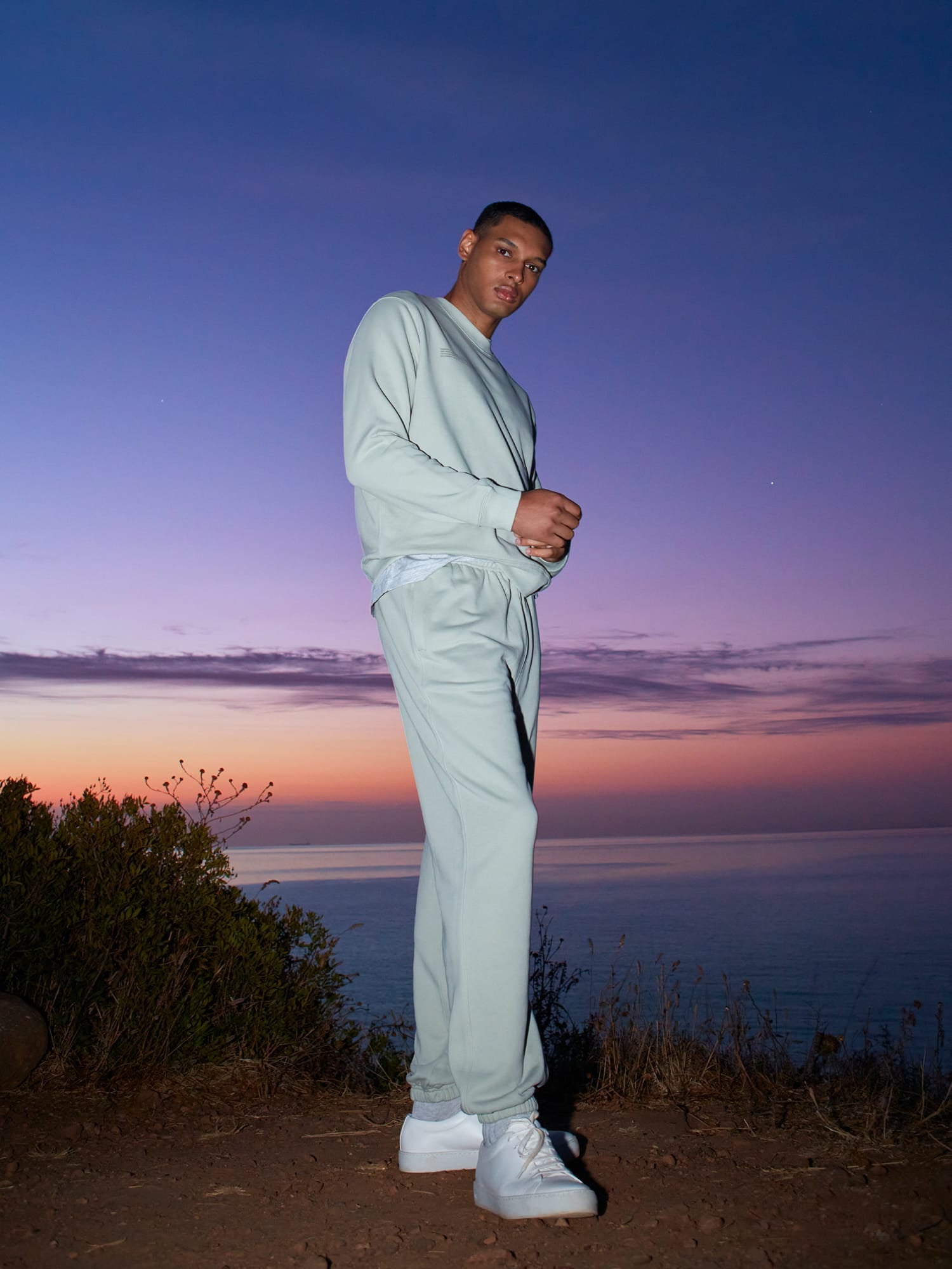 Mens Midweight Track Pants—Iron Fade