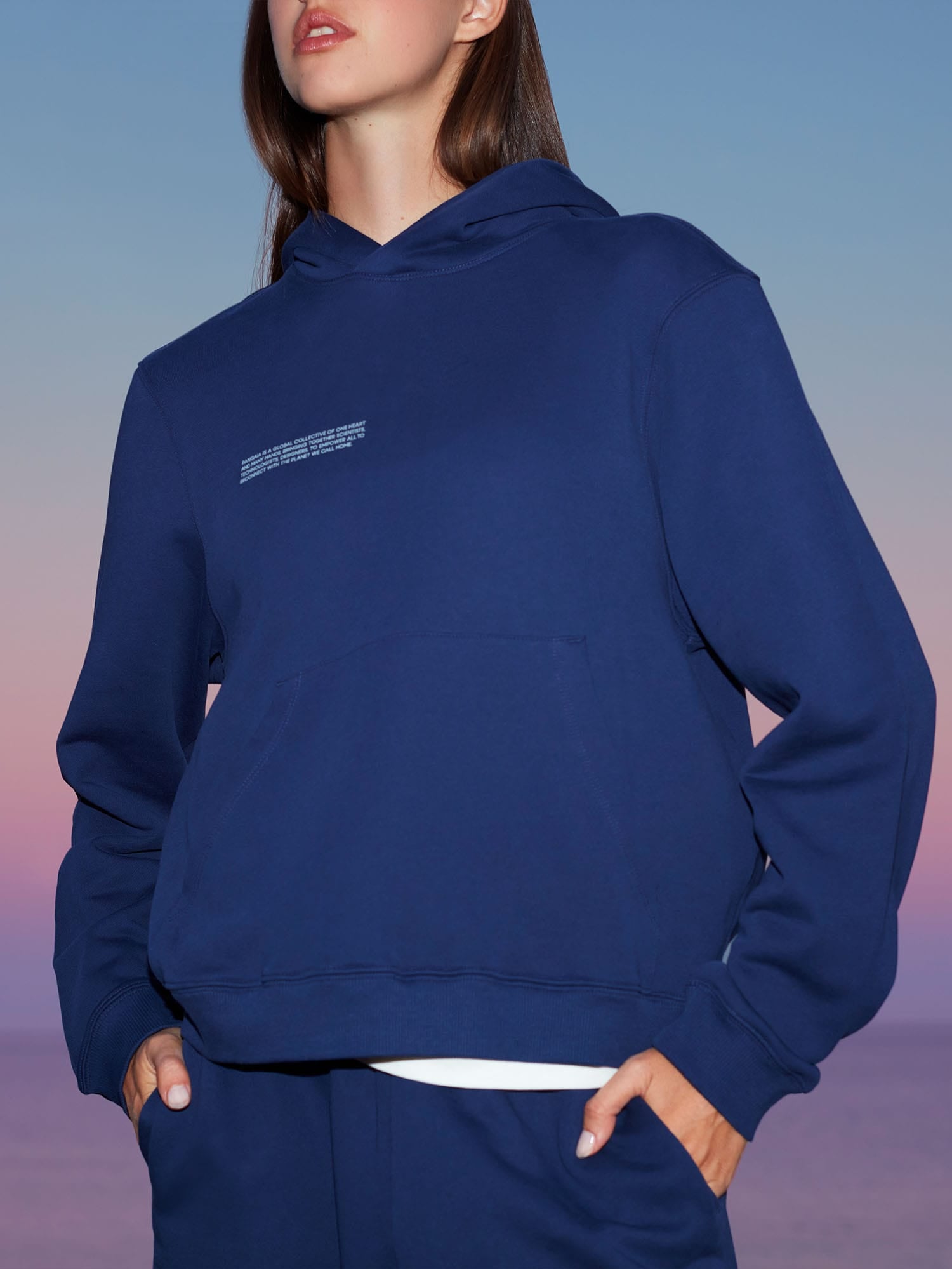 Womens Midweight Hoodie—Ocean Navy