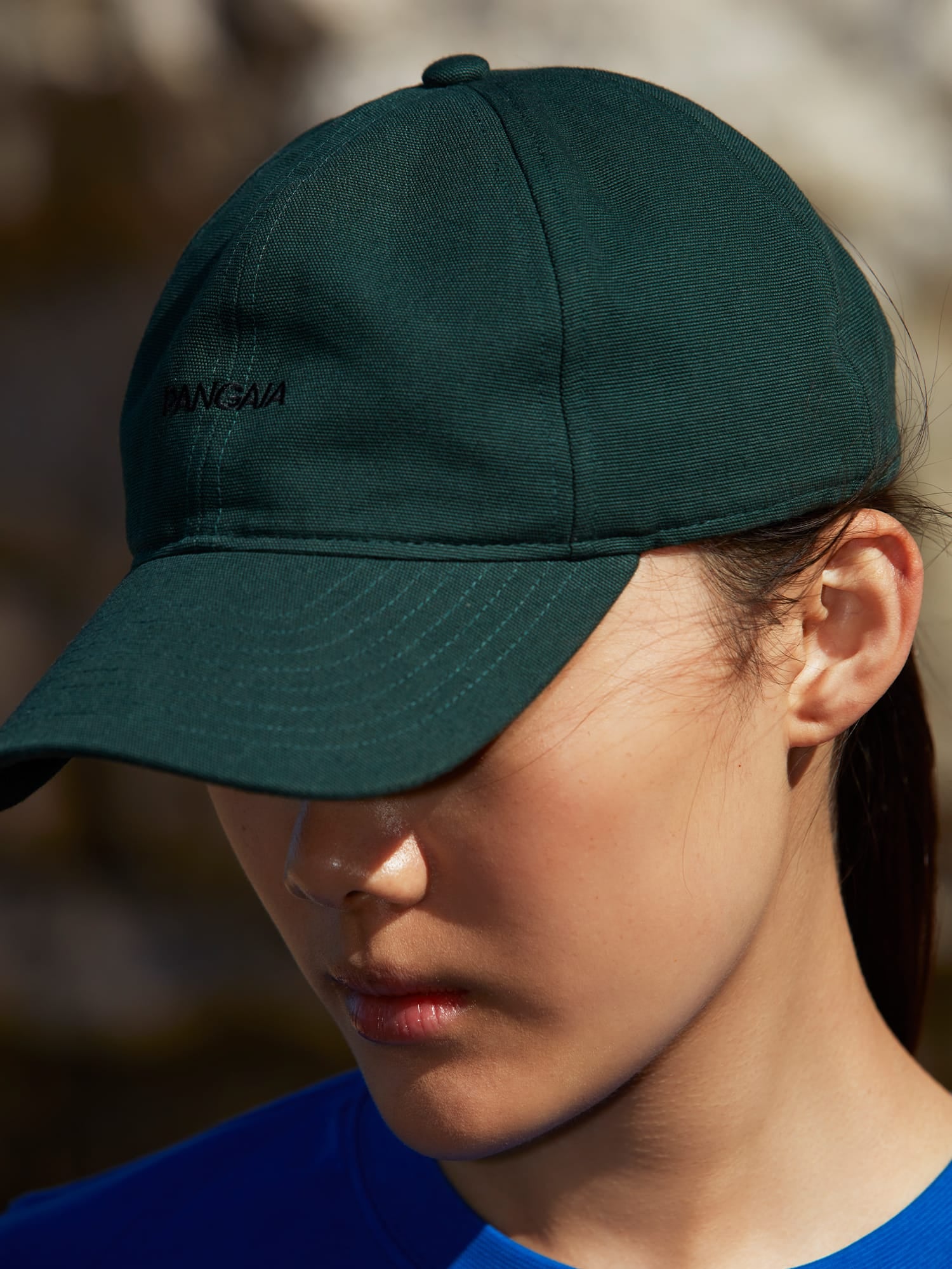 Organic Cotton Cap Pangaia Logo—Depth Green