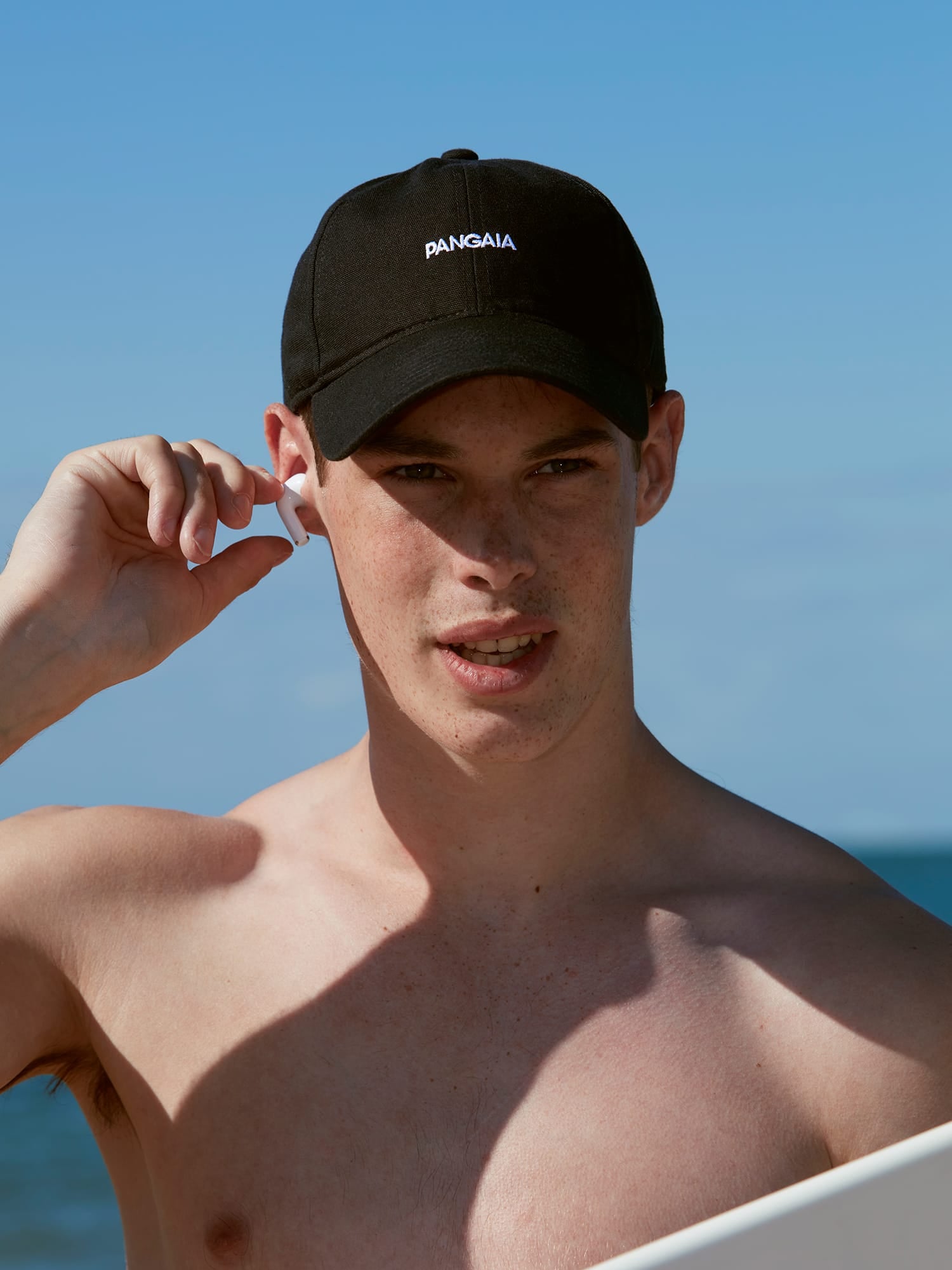 Organic Cotton Cap Pangaia Logo—Black