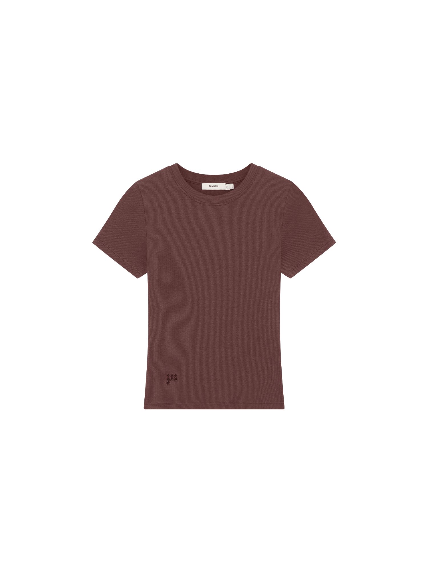 Womens Rib T-Shirt—Mahogany Brown