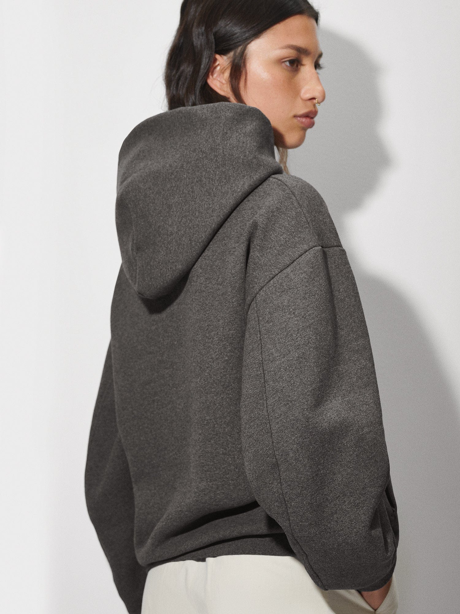 Reclaimed Cotton Hoodie Reclaim Charcoal Pangaia