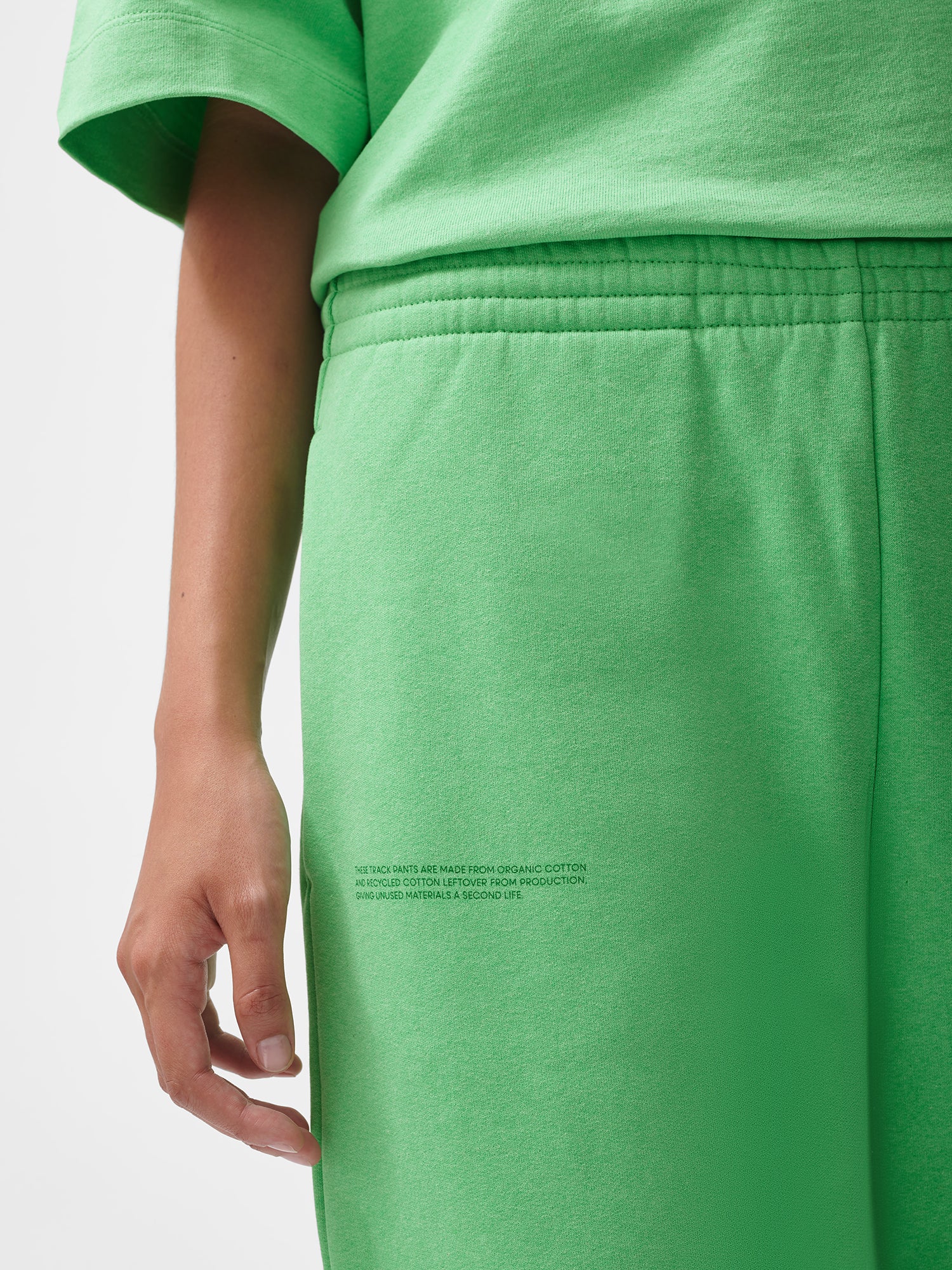Green Reclaimed Cotton Barrel-leg Track Pants | Pangaia