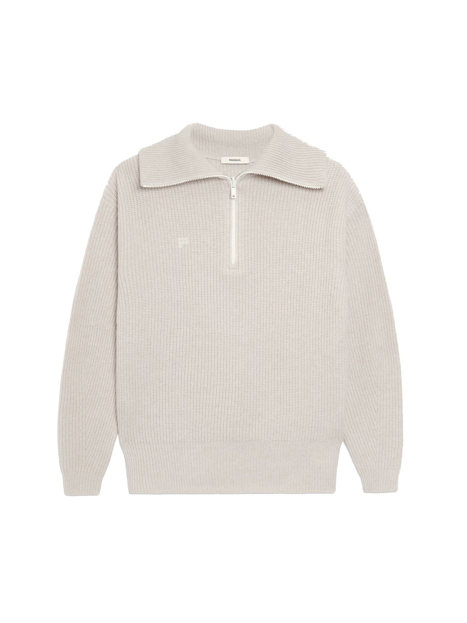 Recycled Cashmere Half Zip‚Äîoatmeal-packshot-3