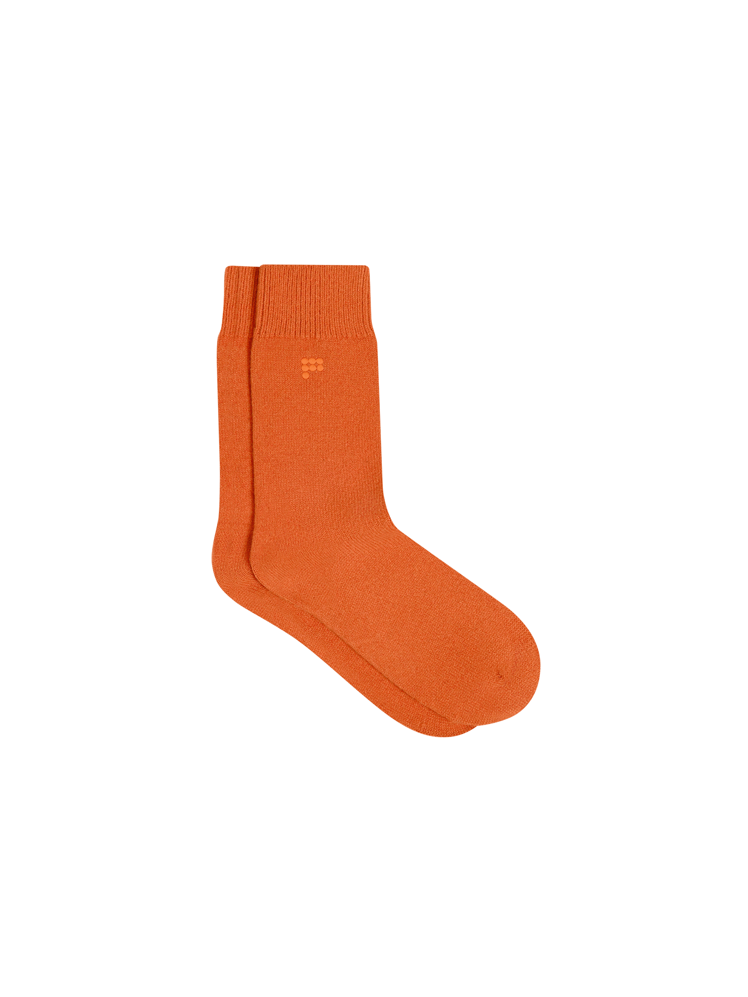 Recycled Cashmere Jersey Socks—cinnamon orange-packshot-3