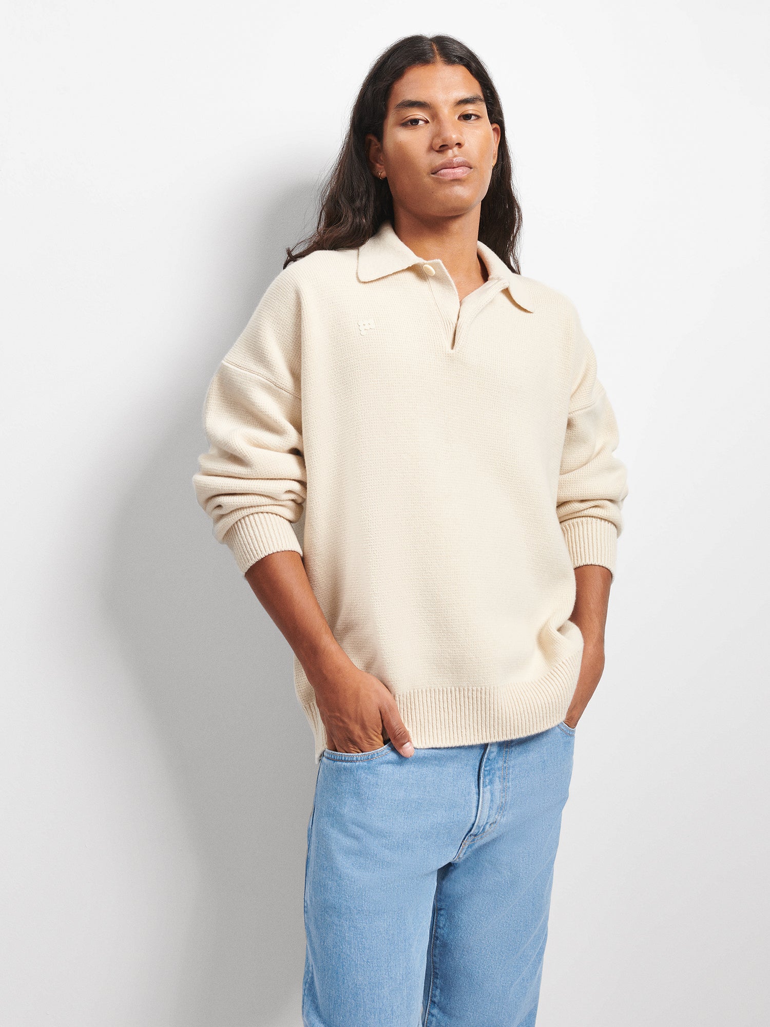 Recycled_Cashmere_Polo_Sweater_Ecru_Ivory_Male-2