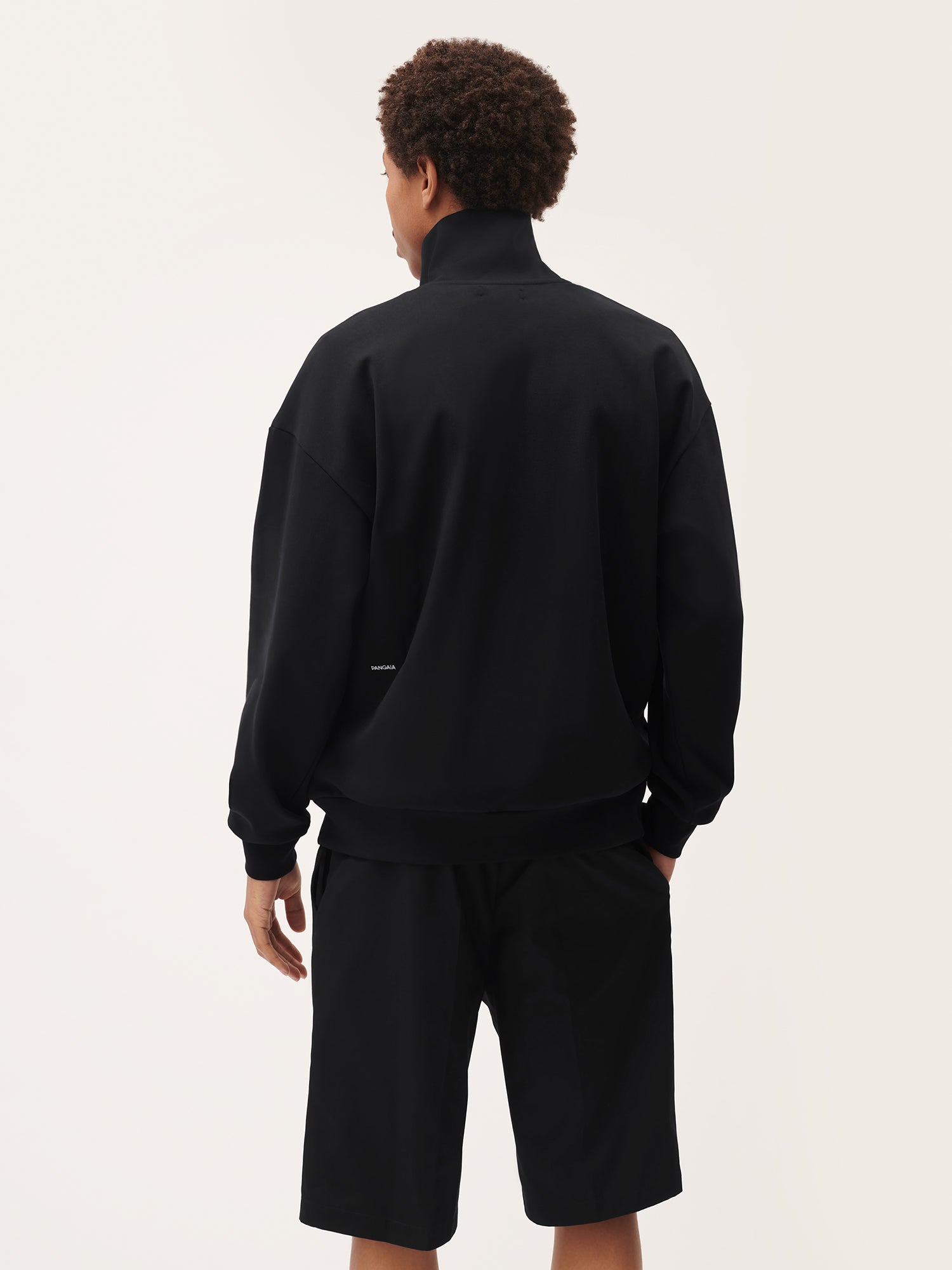 Double Jersey Half Zip Sweatshirt - Black - Pangaia
