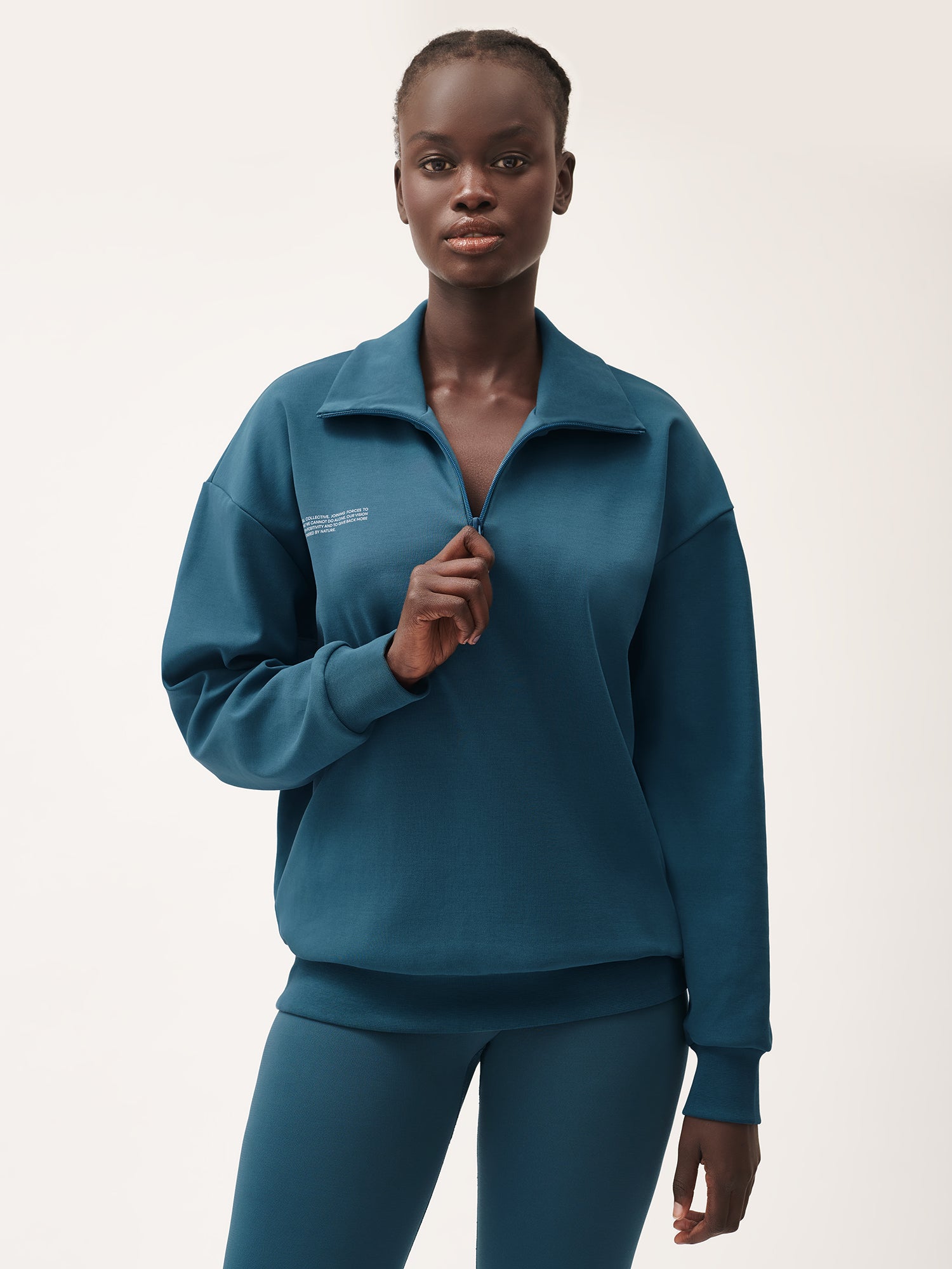 Recycled_and_Organic_Cotton_Half_Zip_Funnel_Neck_Sweatshirt_Storm_Blue-female-1