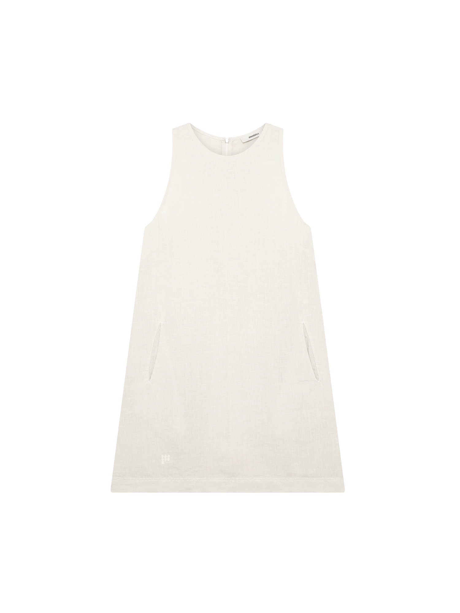 Womens Linen Dress—Bone White