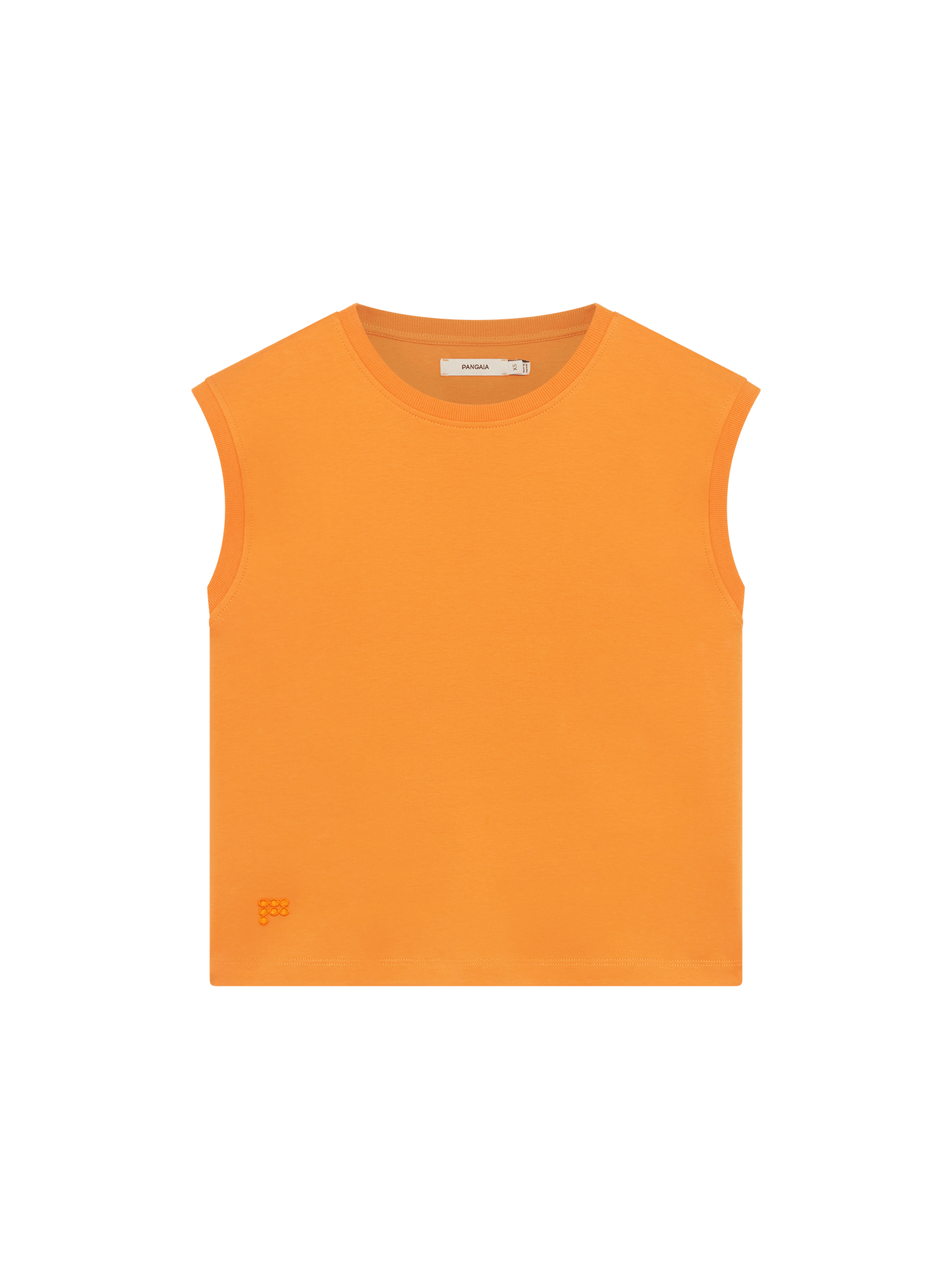 Womens Summer Sleeveless T-Shirt—Saffron Orange