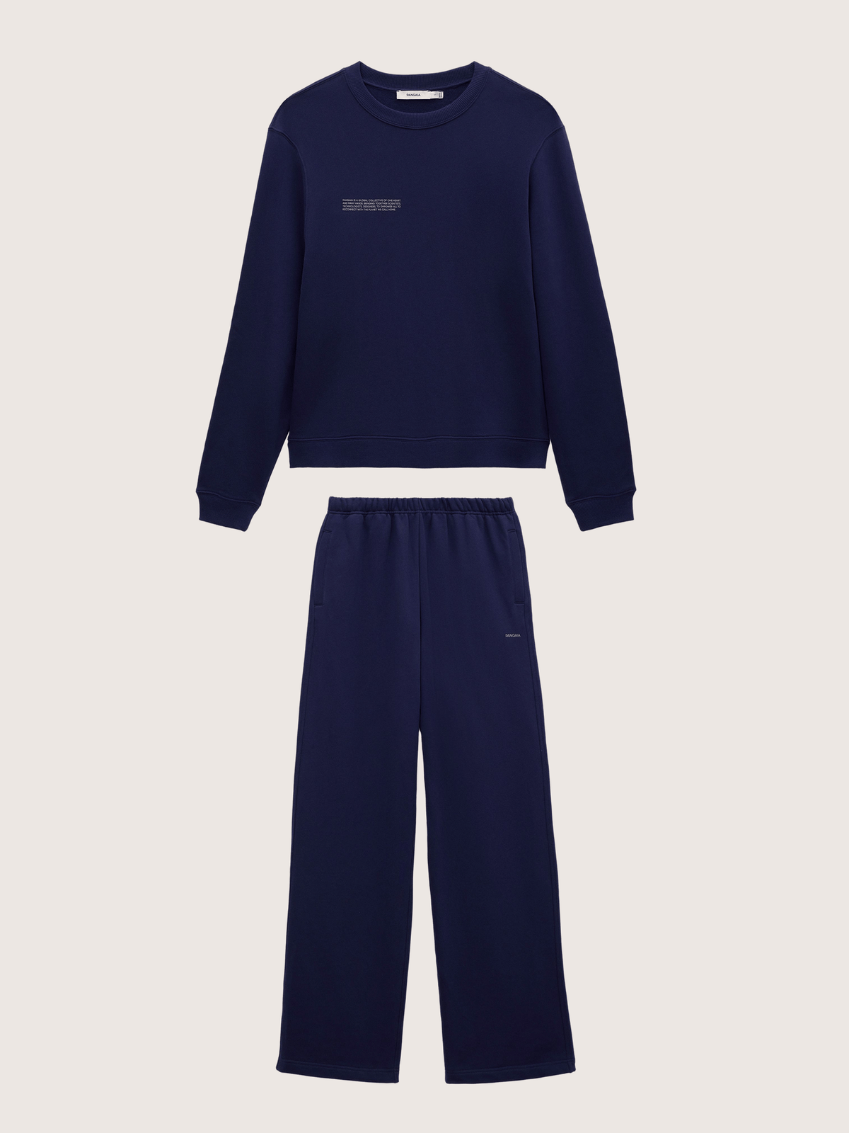 Womens Midweight Sweatshirt and Straight Leg Track Pants Set—Ocean Navy