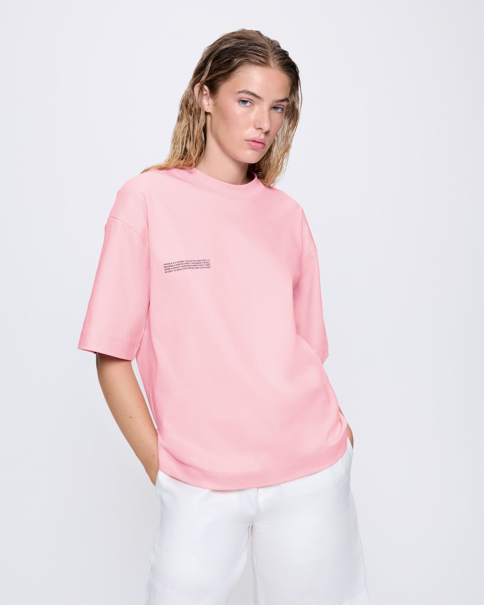 Archive Womens Interlock Oversized T-Shirt—Sakura Pink