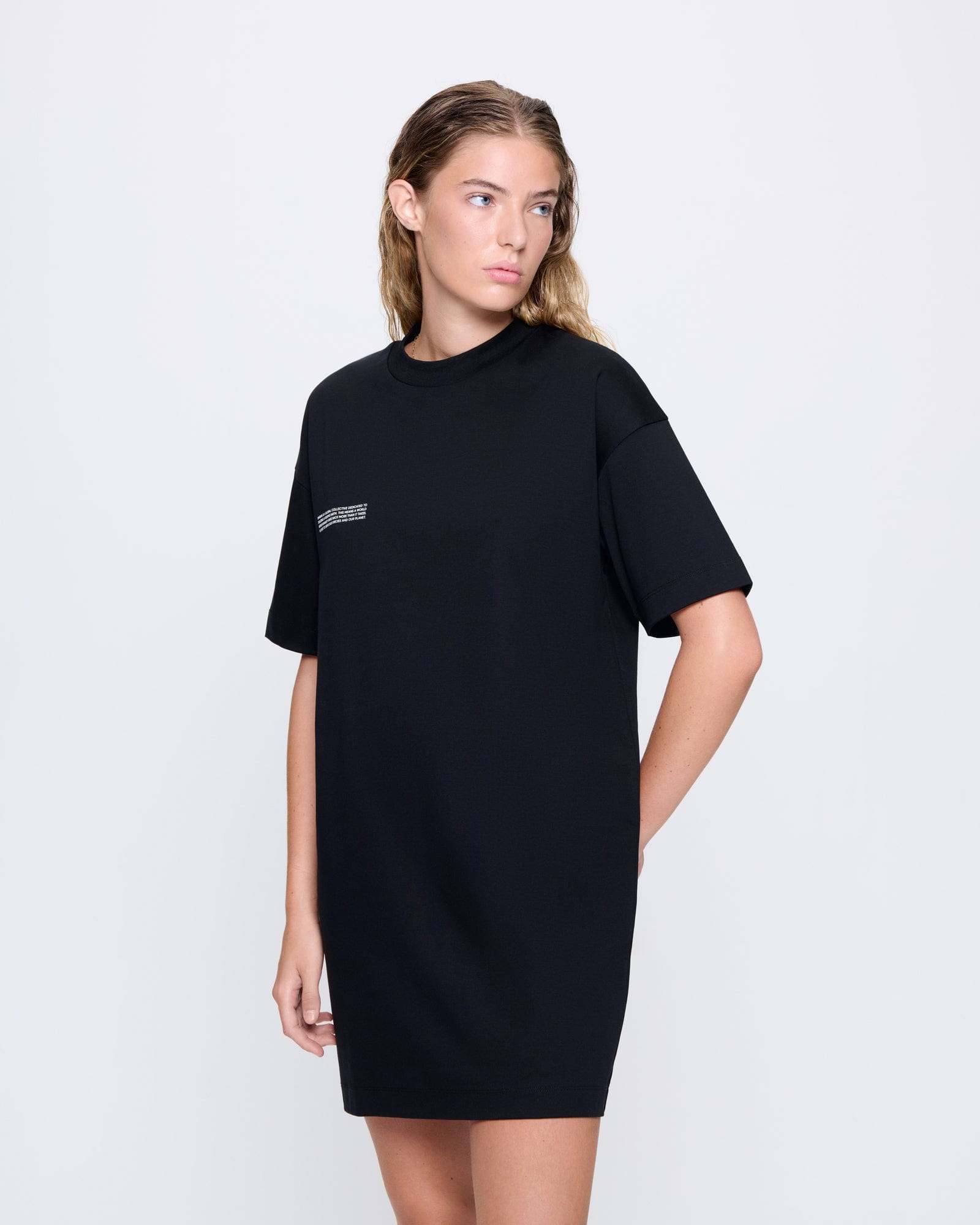 Womens Interlock T-Shirt Dress—Black