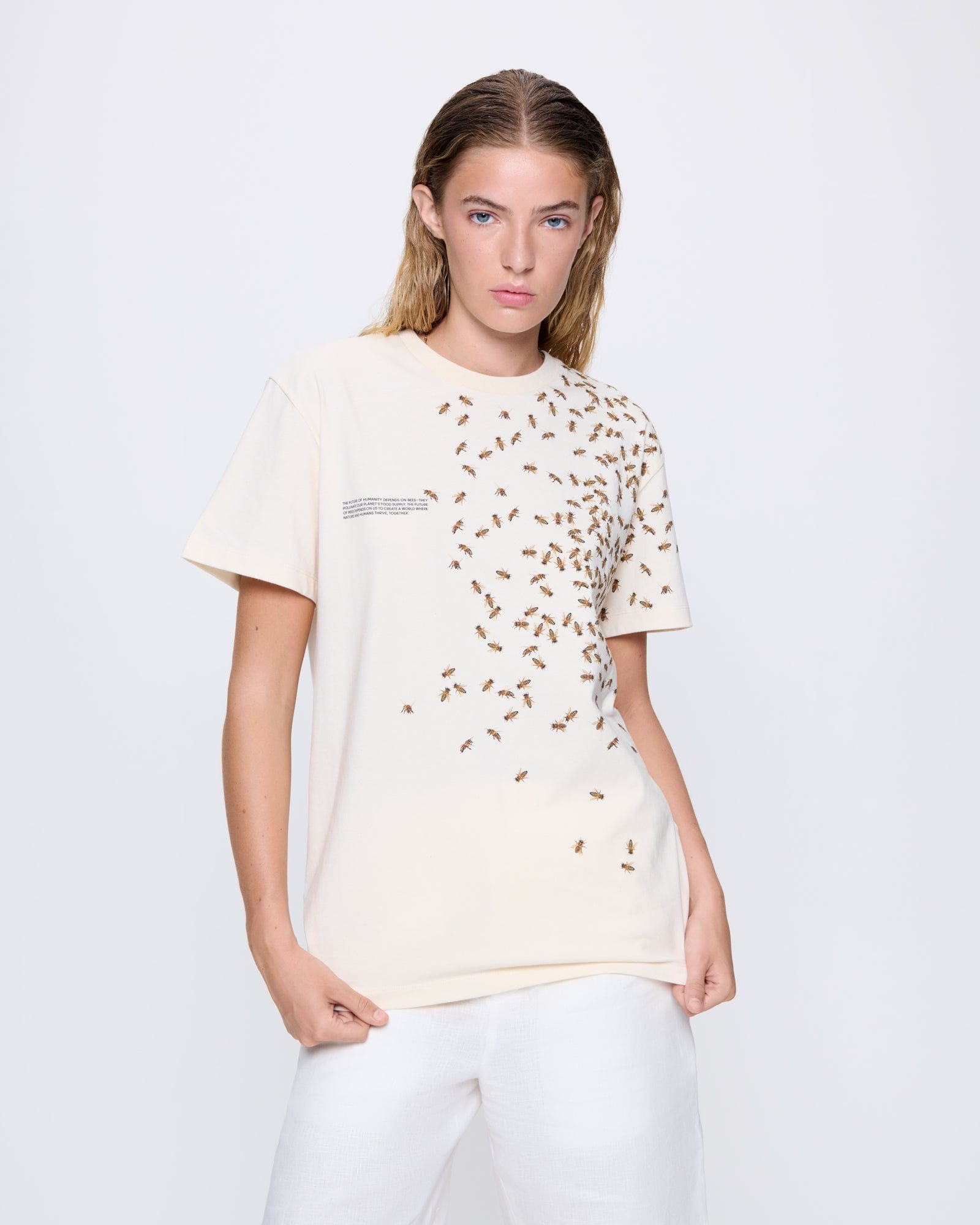Sale Womens Bee:Wild Organic Cotton T-Shirt—Undyed