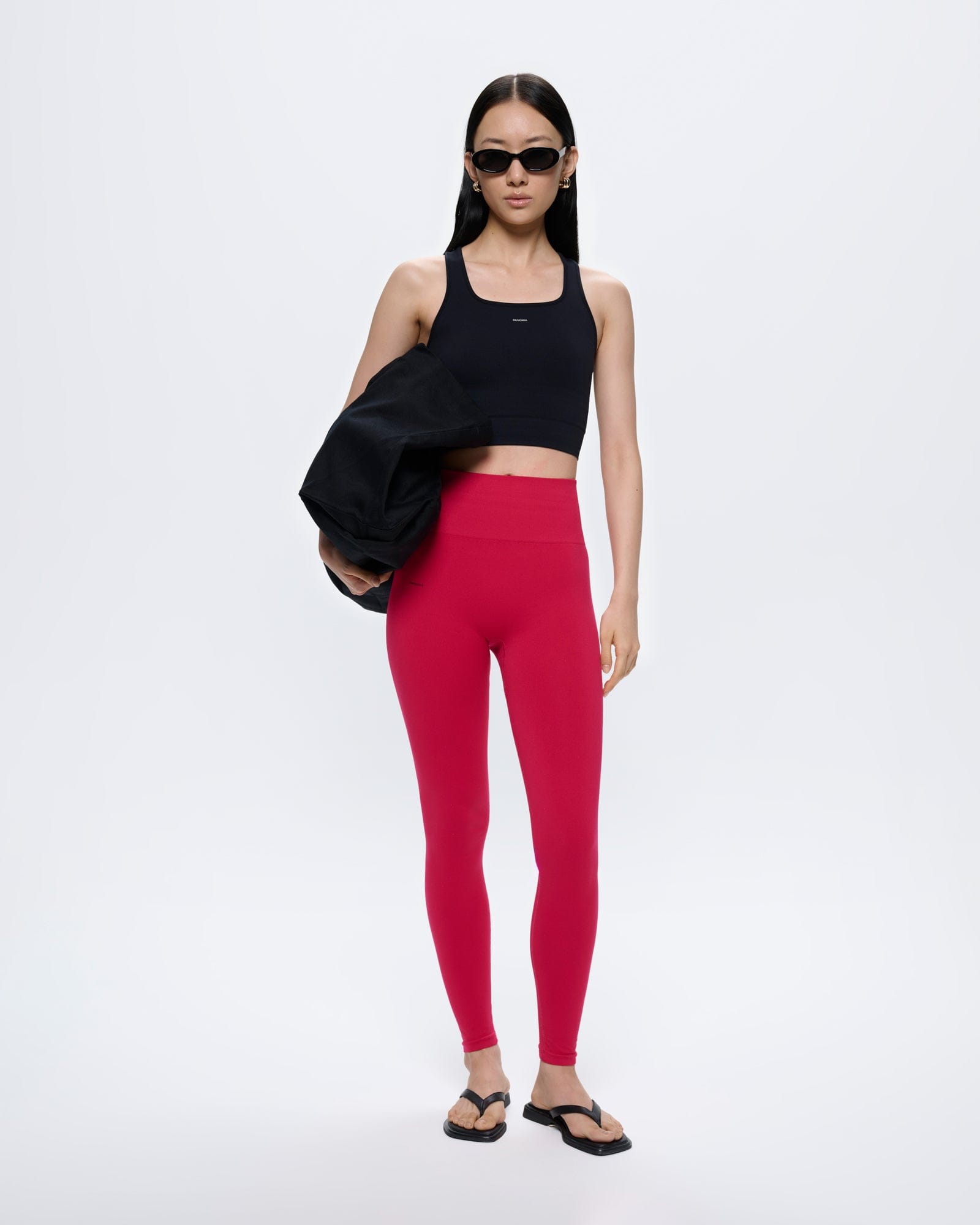 Womens 99% Bio-Based Compressive Leggings—Acai Pink