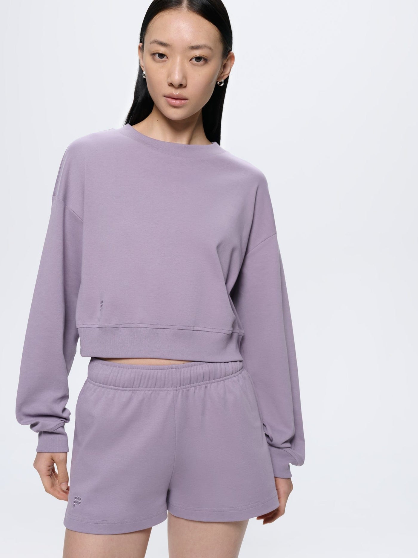 Womens Cropped Sweatshirt - Dusty Mauve