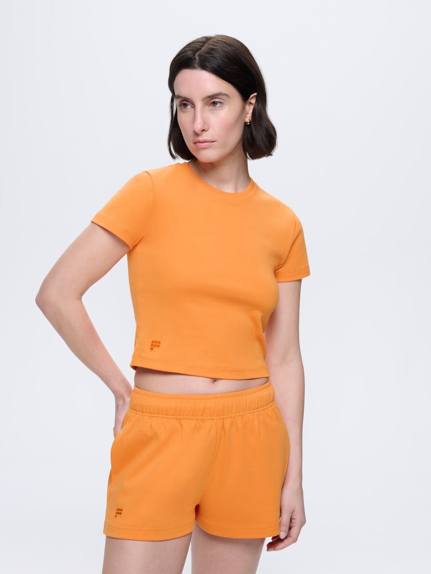 Womens Cropped T-Shirt - Saffron Orange