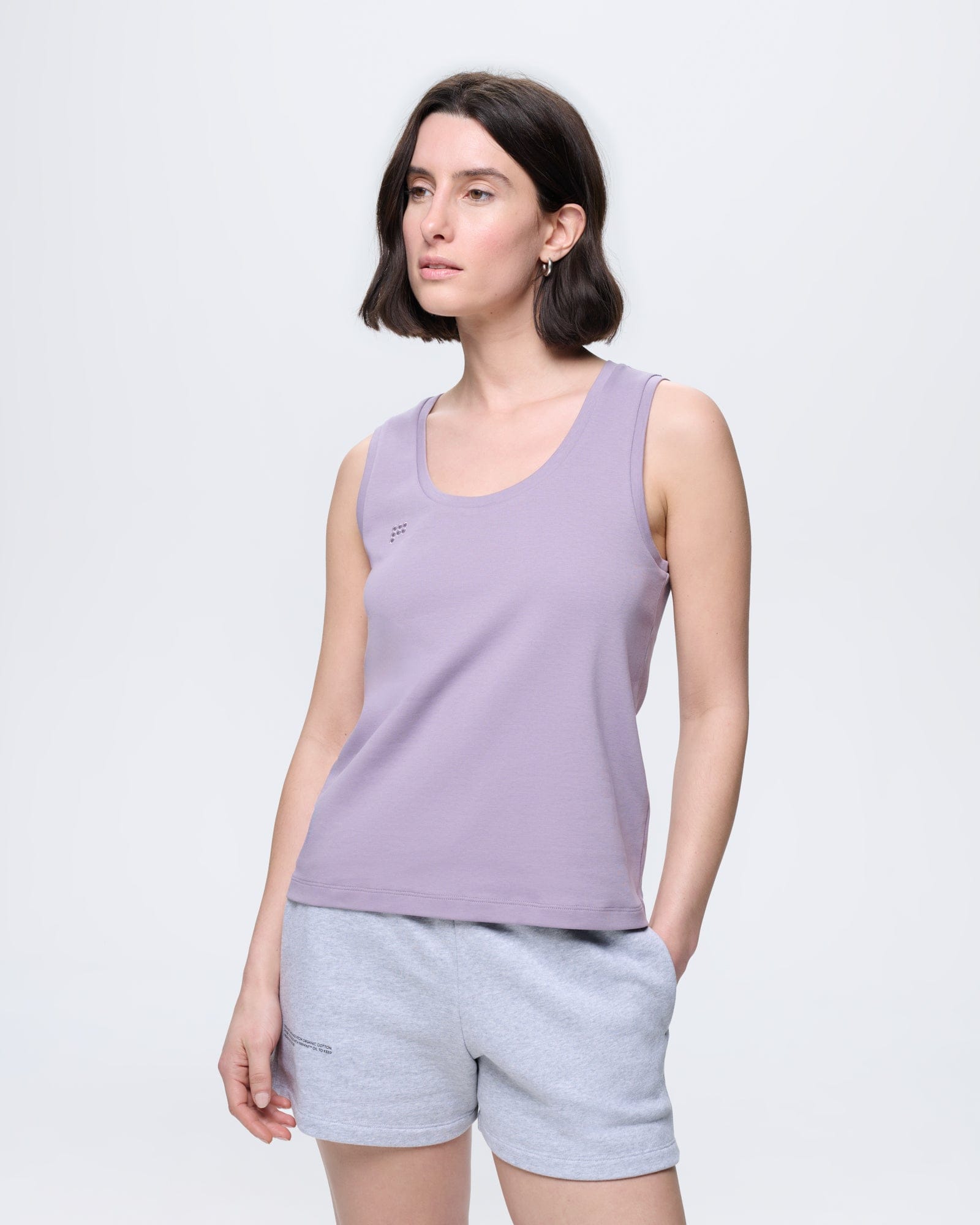 Womens Cotton Tank Top—Dusty Mauve