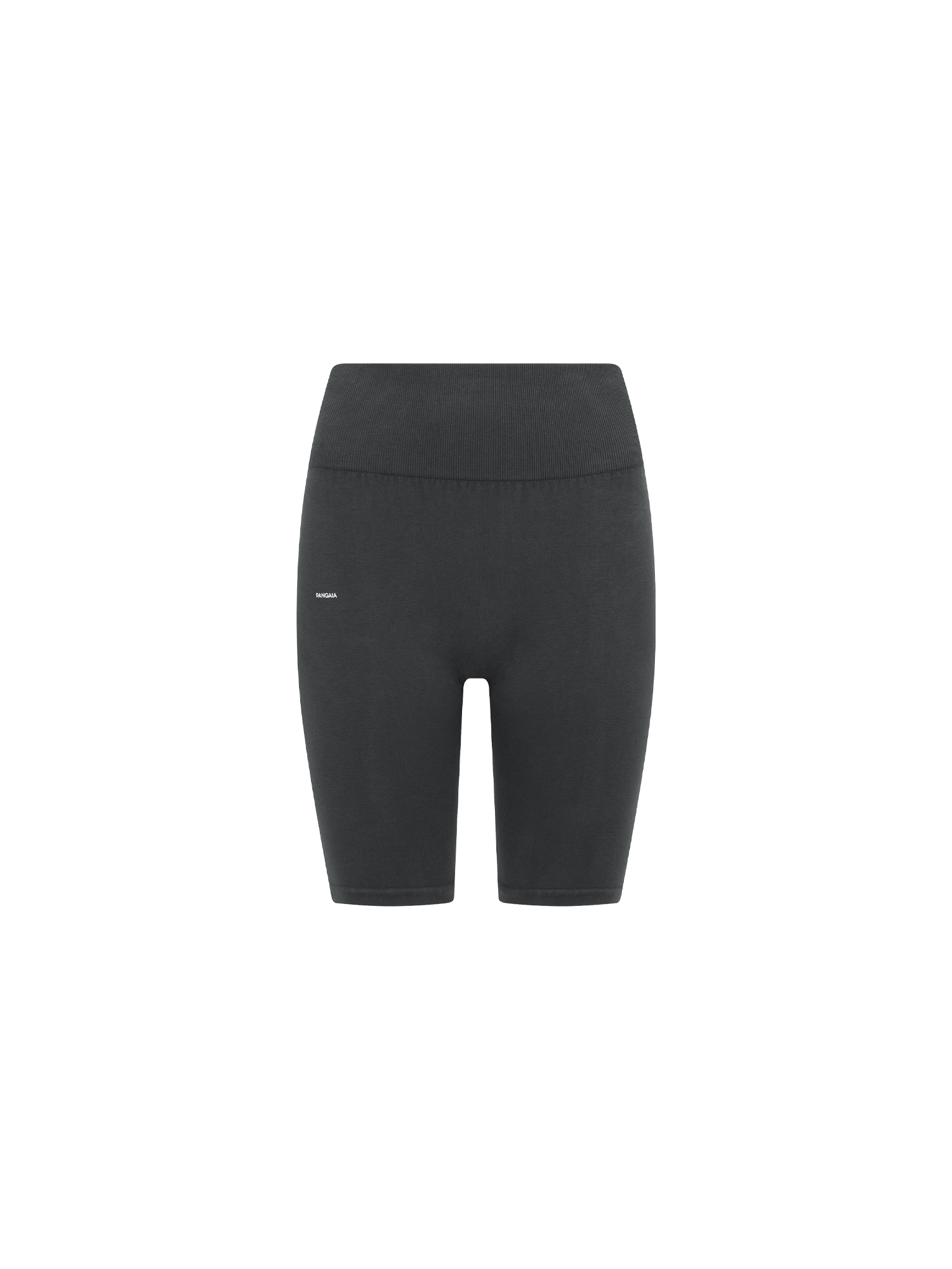 Womens Cotton-Stretch Cycle Shorts—Smoked Black