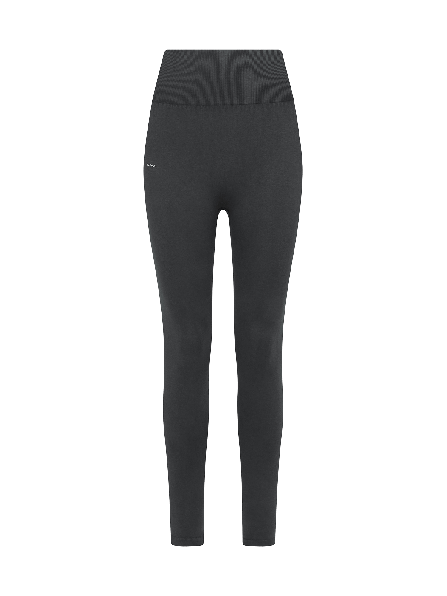 Womens Cotton-Stretch Leggings—Smoked Black