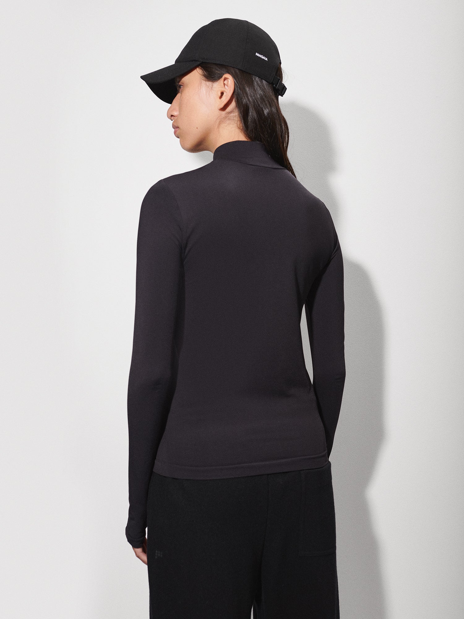Womens Merino Wool & Silk Long Sleeve Top - Black – Slow Threads