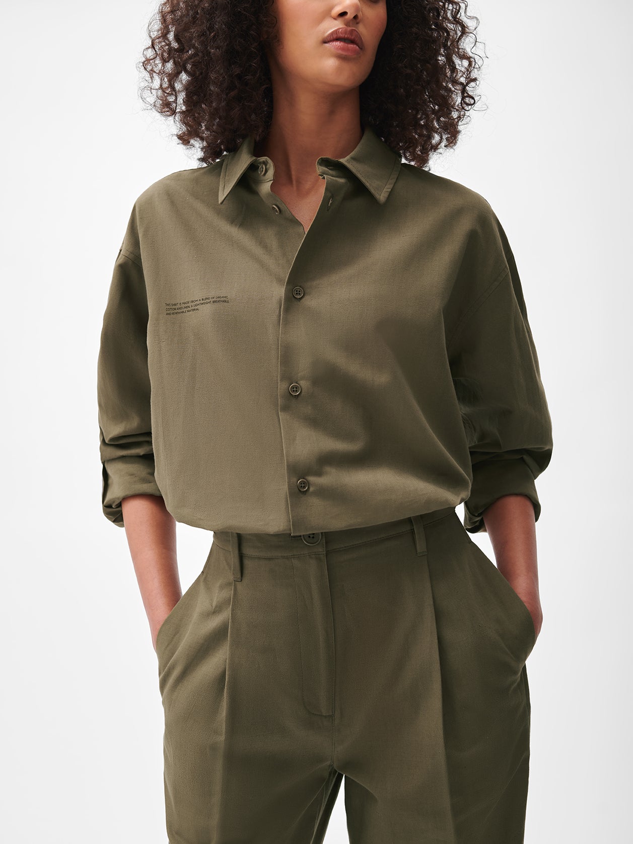 Womens-Cotton-Linen-Trouser-Soil-Brown-Model-Female-4