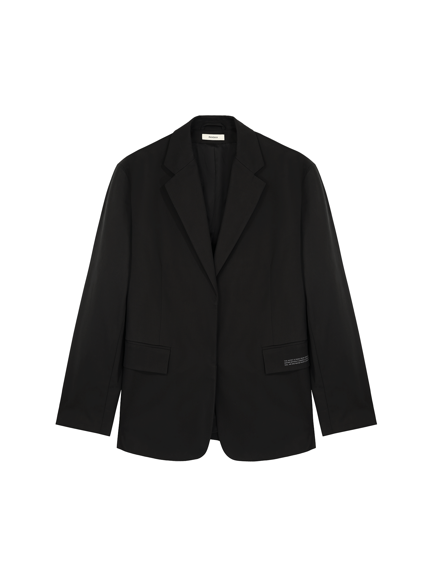 Women's Black Cotton Oversized Tailored Blazer PANGAIA
