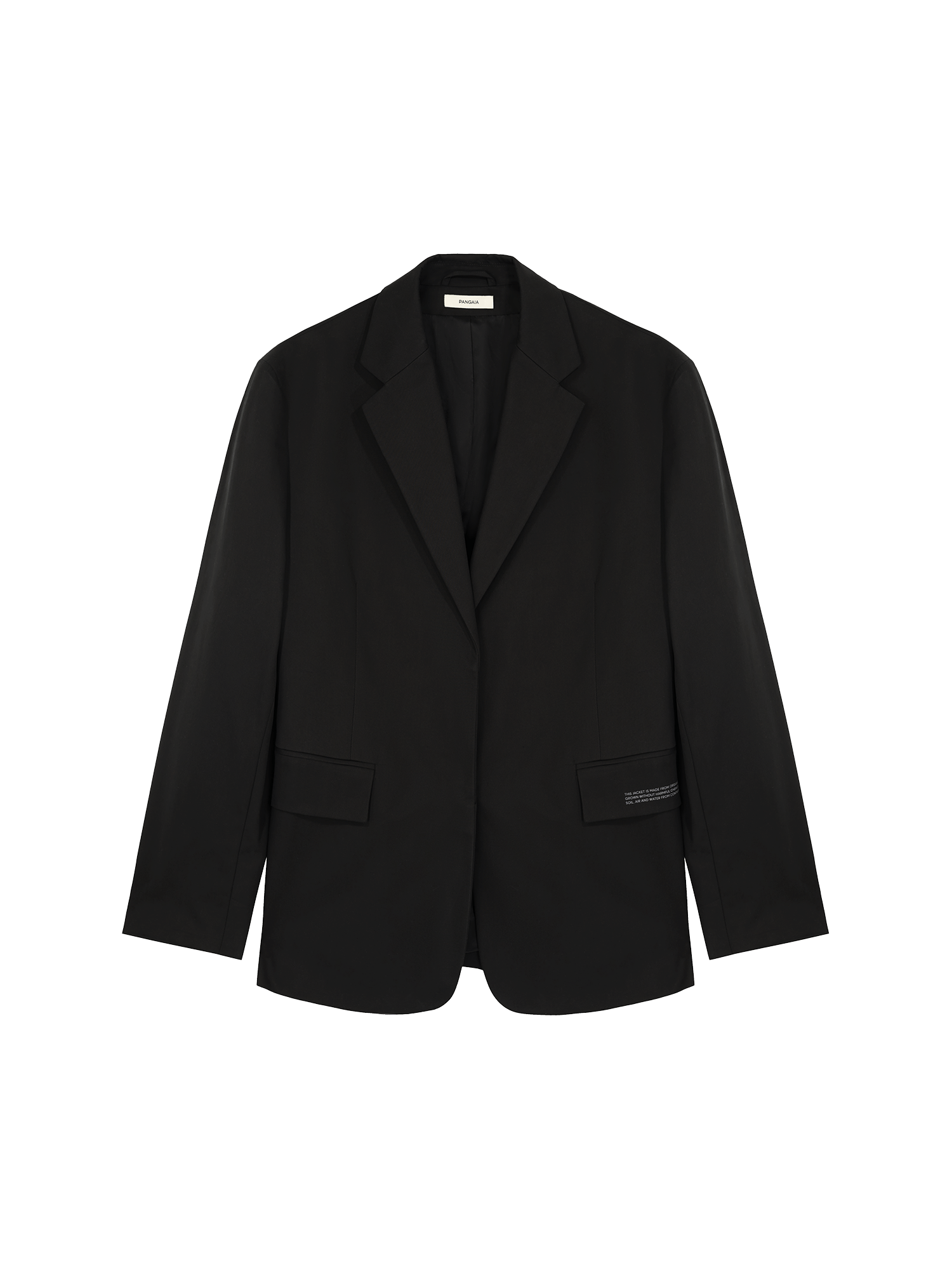 Women's Black Cotton Oversized Tailored Blazer PANGAIA