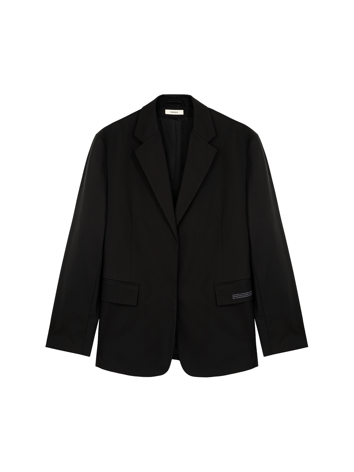 Women's Black Cotton Oversized Tailored Blazer | Pangaia