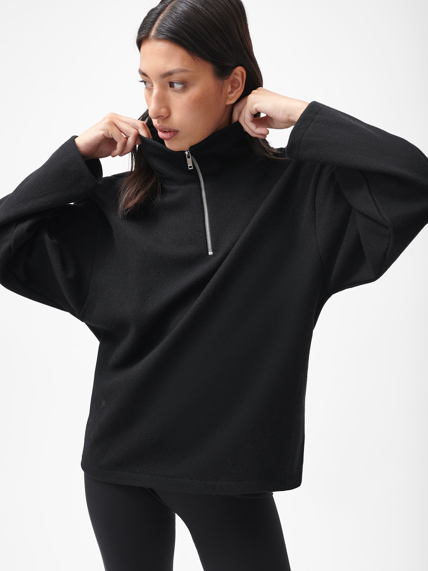 female-Wool-Jersey-Half-Zip-Sweatshirt-Black-5