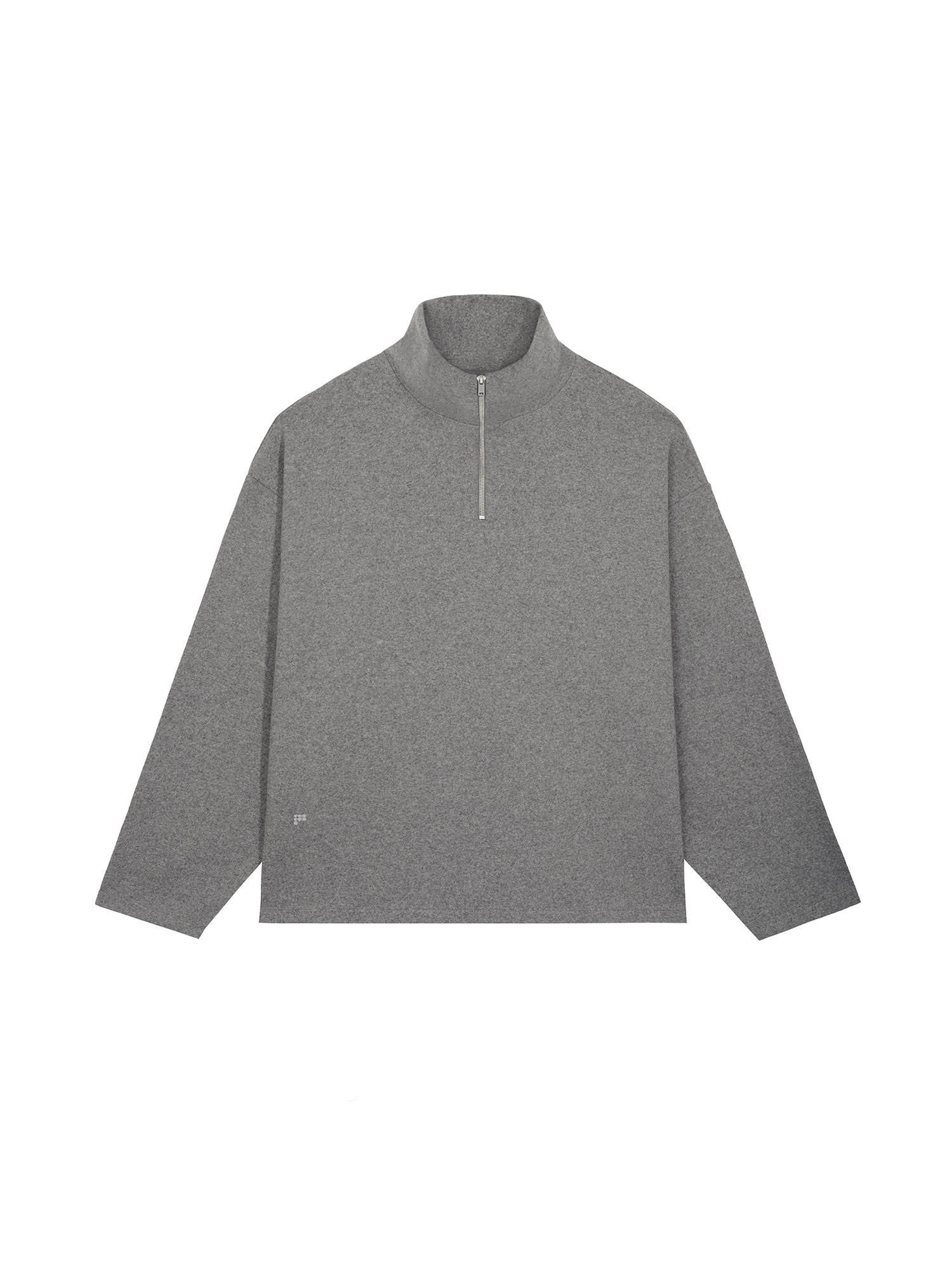 Womens-Wool-Jersey-Half-Zip-Sweatshirt-Volcanic-Grey-packshot-2