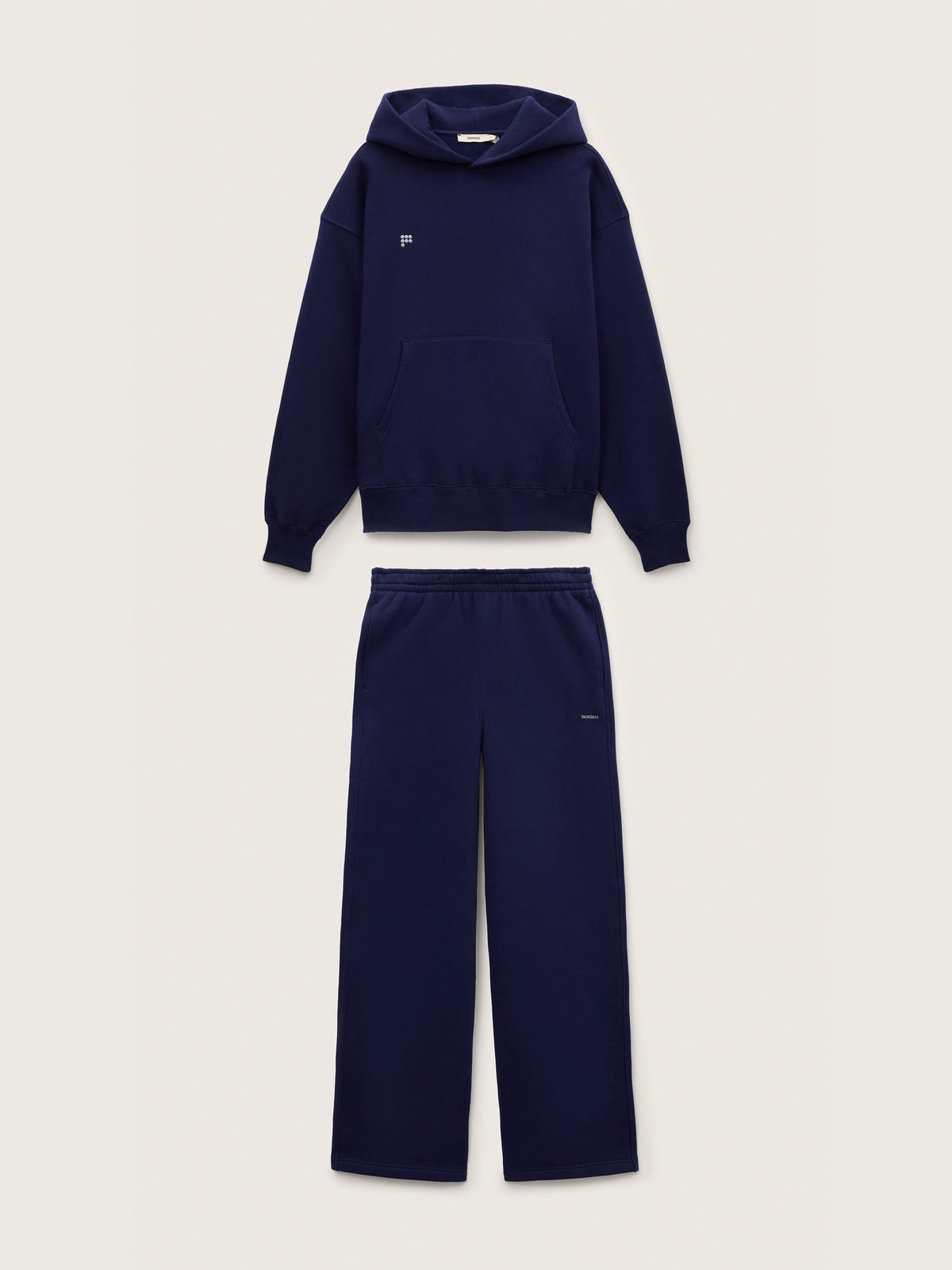 Mens Heavyweight Hoodie and Straight Leg Track Pants Set—Ocean Navy