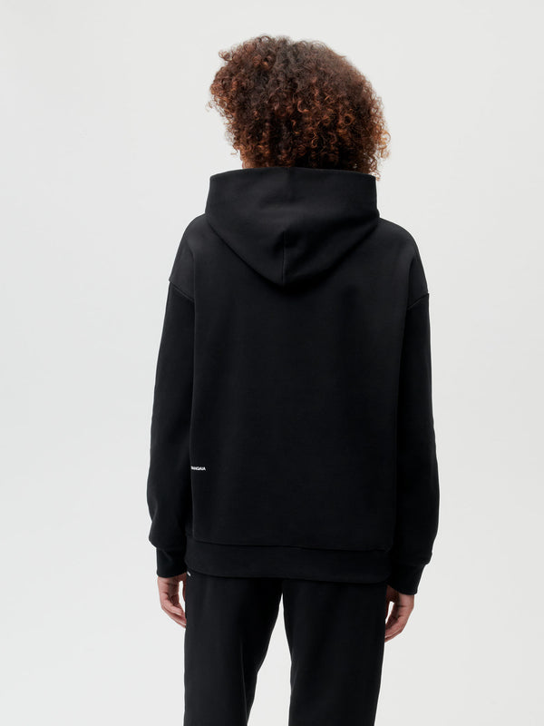 Black 365 Midweight Hoodie | Luxury Hodies | Pangaia