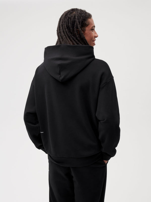 Black 365 Midweight Hoodie | Luxury Hodies | Pangaia