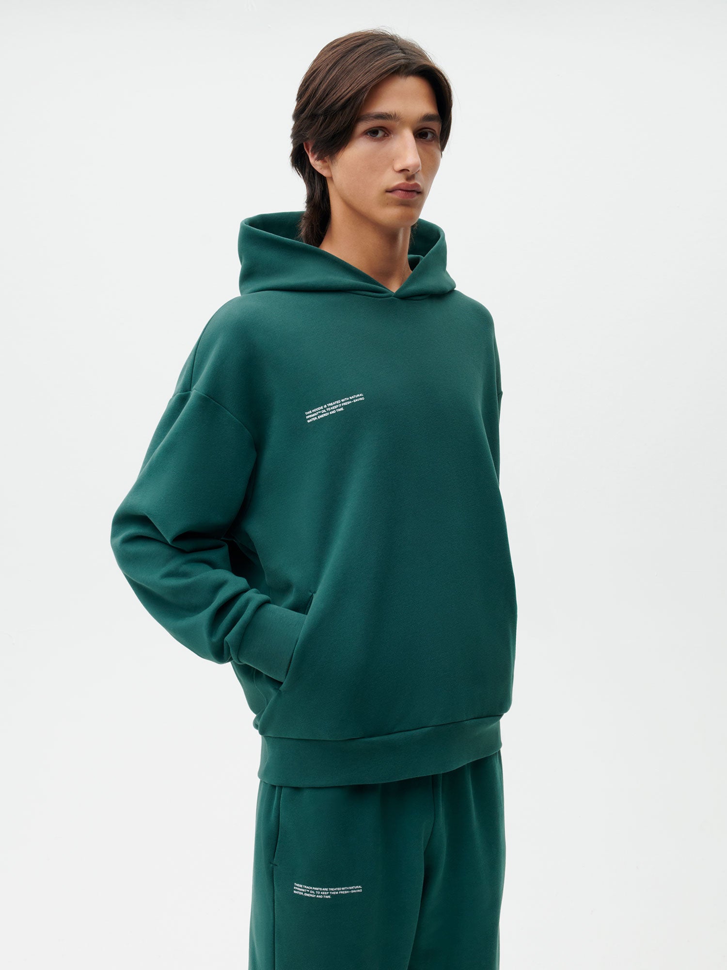 365 Midweight Hoodie - Foliage Green - Pangaia