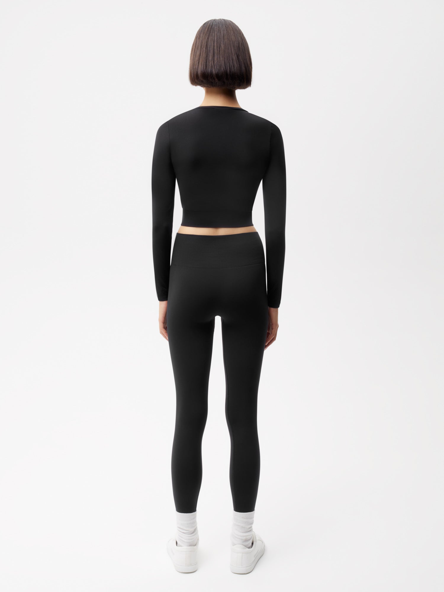 Women's Transparent Detail Black Leggings – rakeya