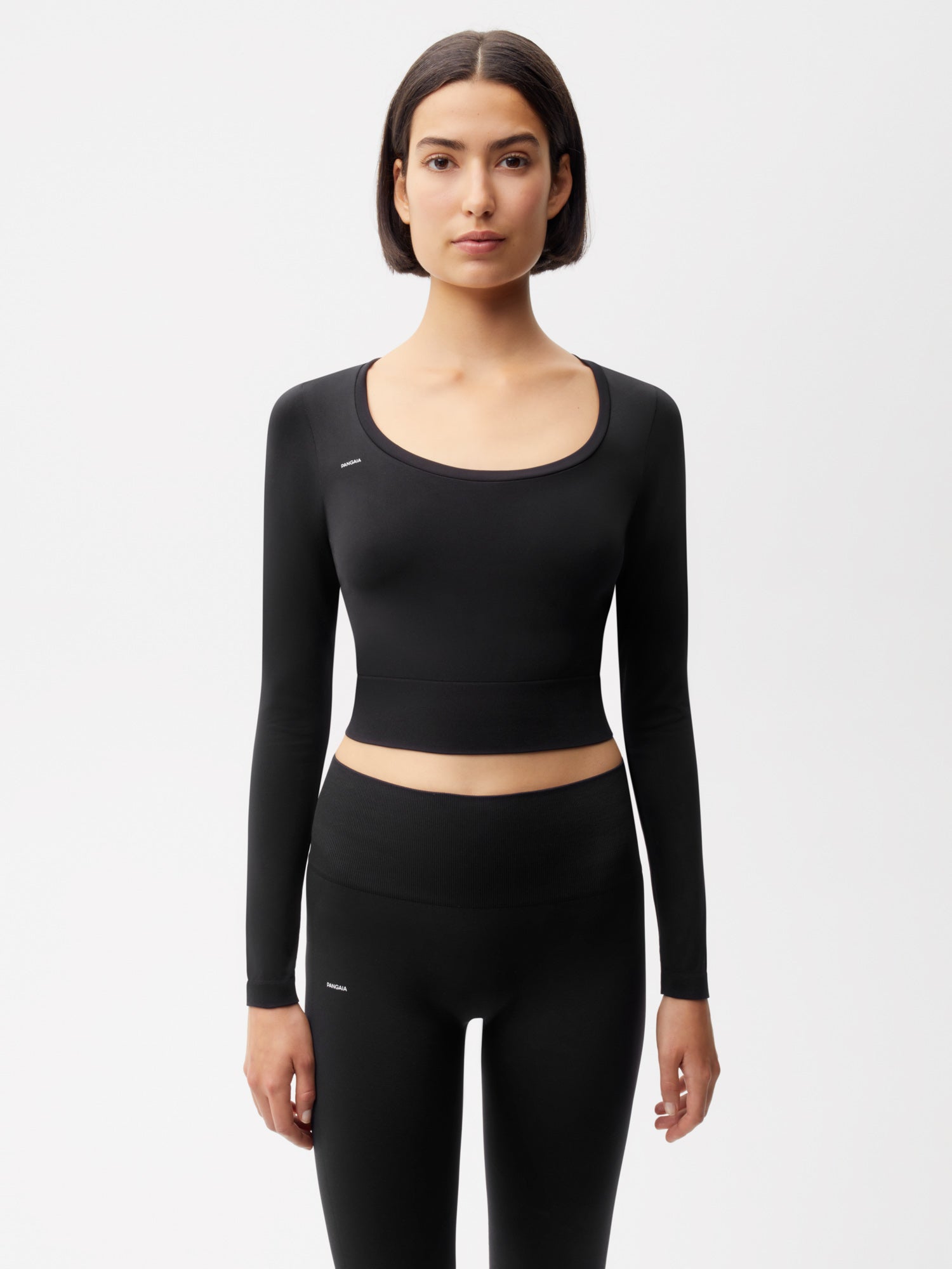 Women's Seamless Long Sleeve Crop Top - All In Motion™ Black S