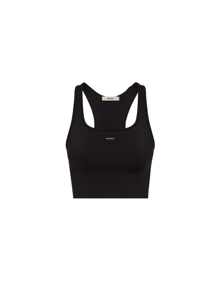 Women's Black Plant-stretch Compressive Sports Bra | Pangaia