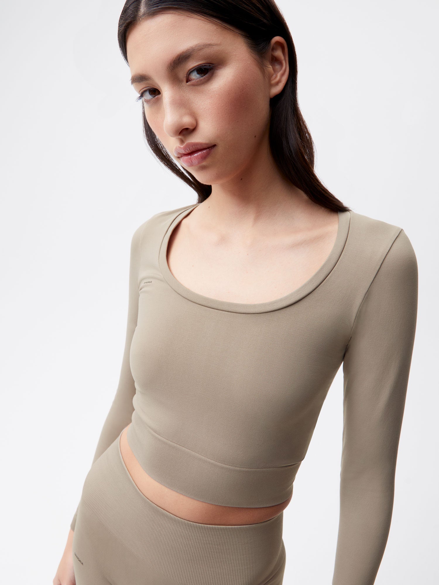 Activewear-3.1-Seamless-Crop-Top-Taupe-Female-4